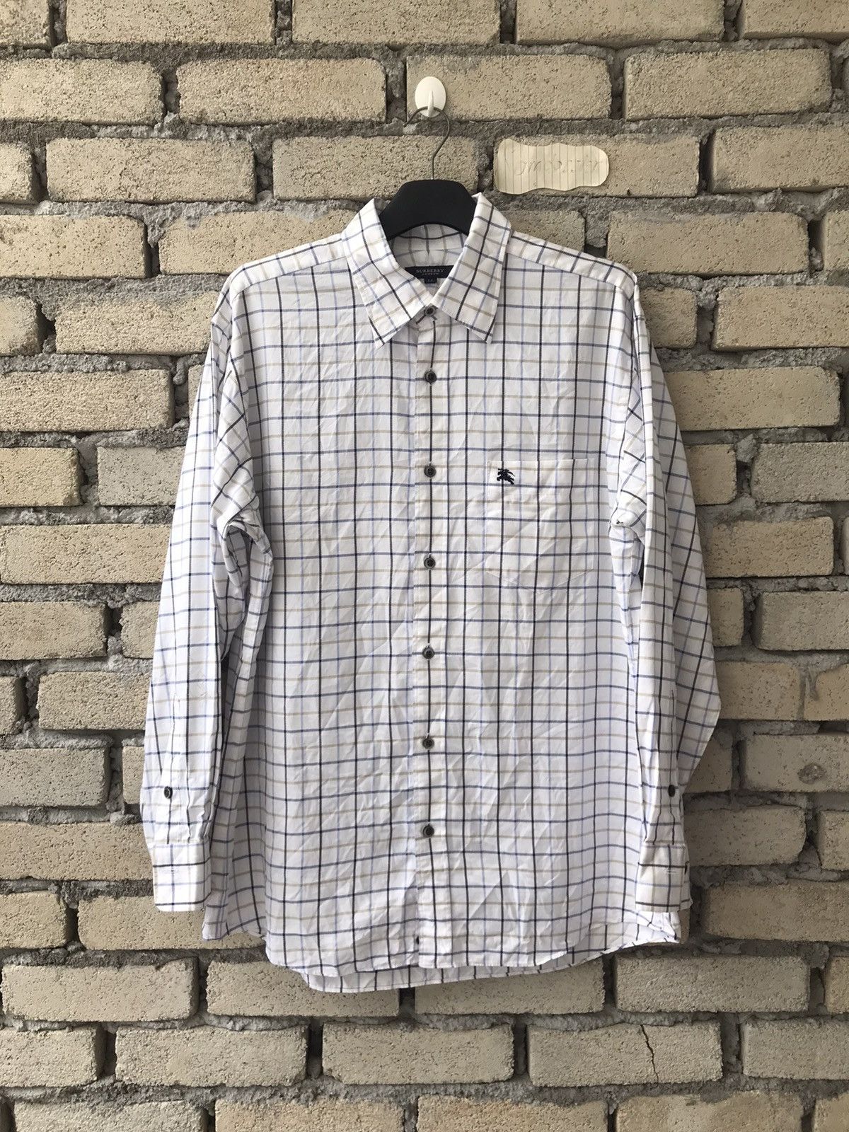 Burberry Burberry Burberrys London Button Ups Single Poket Monogram Size US XL / EU 56 / 4 - 1 Thumbnail