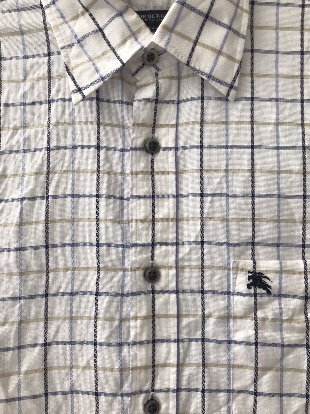 Burberry Burberry Burberrys London Button Ups Single Poket Monogram Size US XL / EU 56 / 4 - 7 Thumbnail