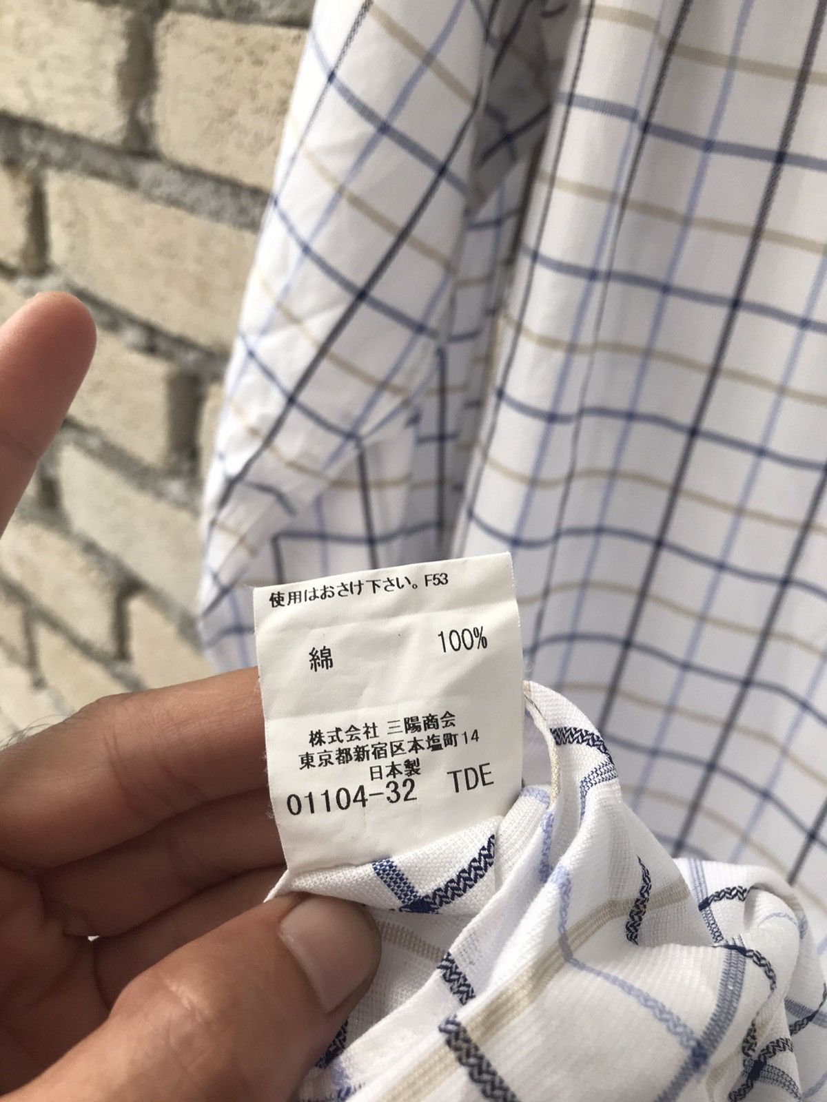 Burberry Burberry Burberrys London Button Ups Single Poket Monogram Size US XL / EU 56 / 4 - 9 Thumbnail
