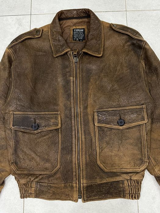Military Vintage Military Type A2 Leather Jacket Grailed