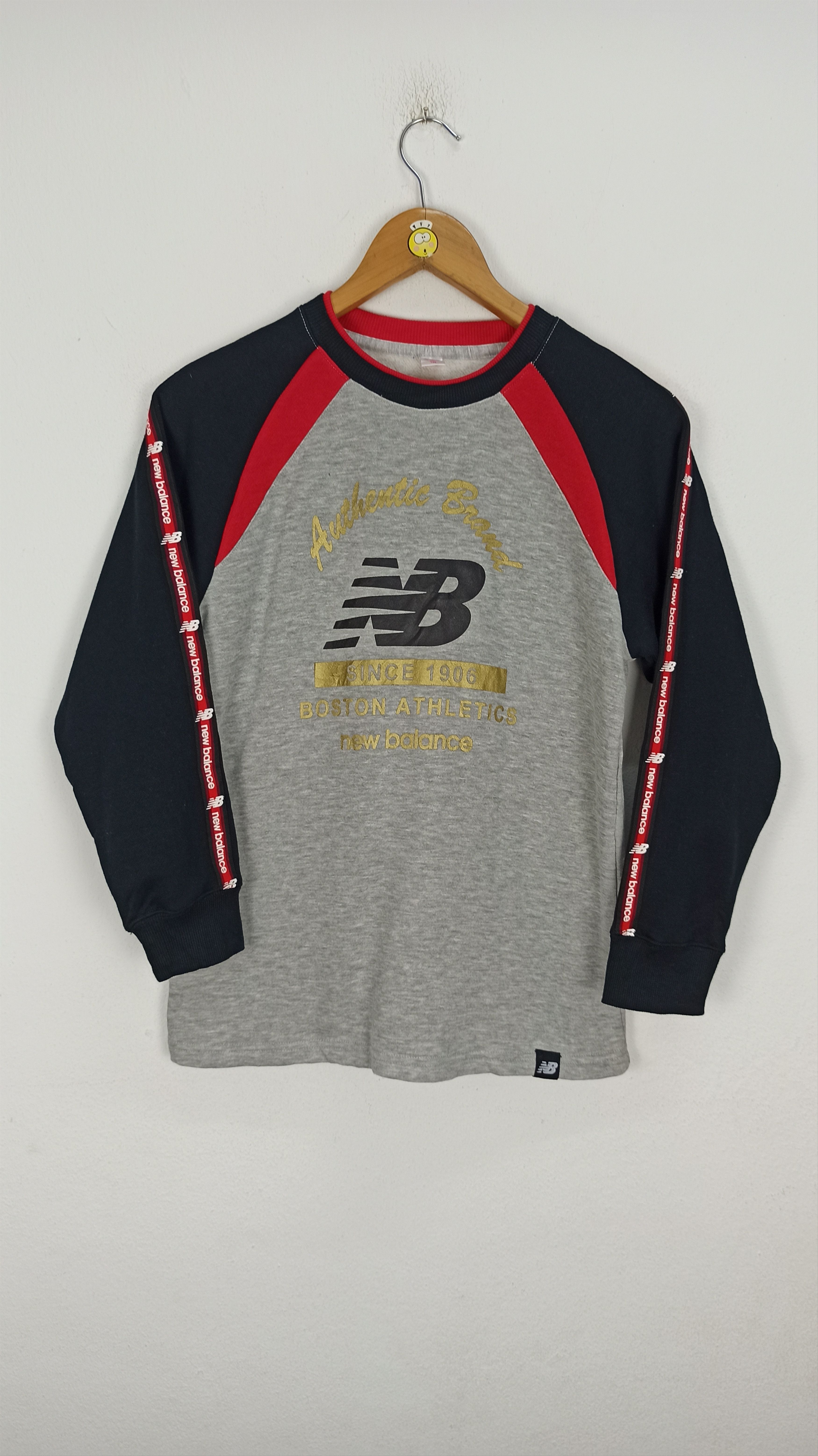 image of Sweatshirt New Balance Side Tape Good Condition Used in Grey, Men's (Size XS)