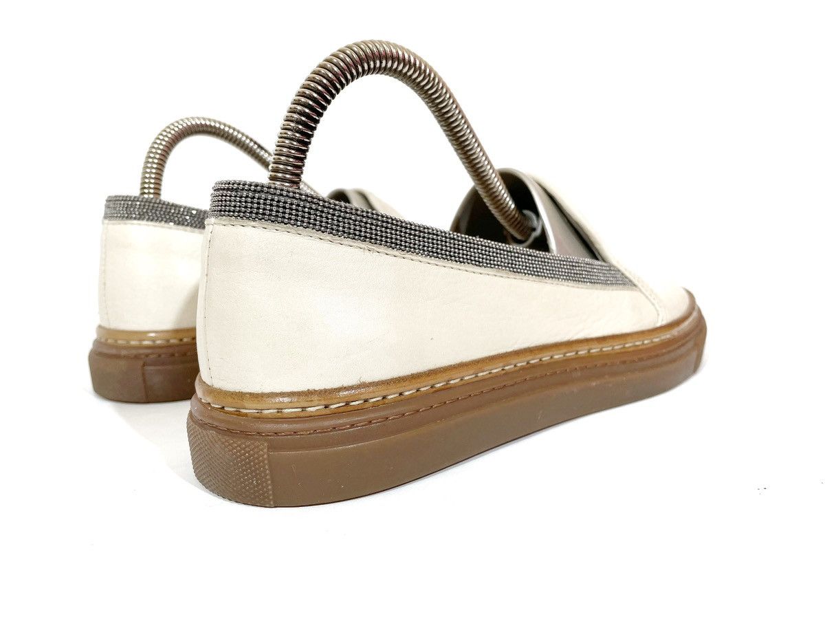 Brunello Cucinelli Brunello Cucinelli Women Beige Leather Slip On Shoes Size 37 Size US 7 / IT 37 - 6 Thumbnail