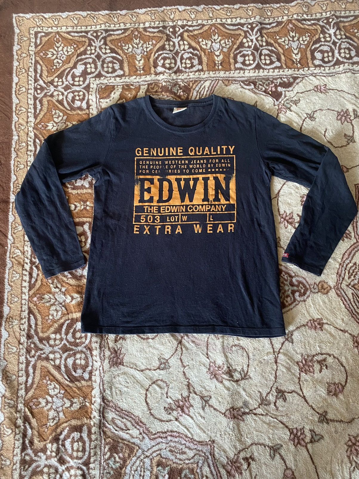 Edwin Vintage Edwin Big Logo Long Sleeve Shirt Size US S / EU 44-46 / 1 - 3 Thumbnail