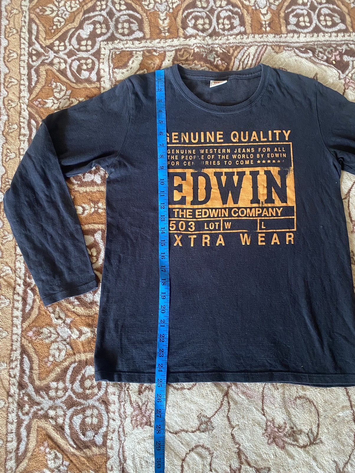 Edwin Vintage Edwin Big Logo Long Sleeve Shirt Size US S / EU 44-46 / 1 - 13 Thumbnail