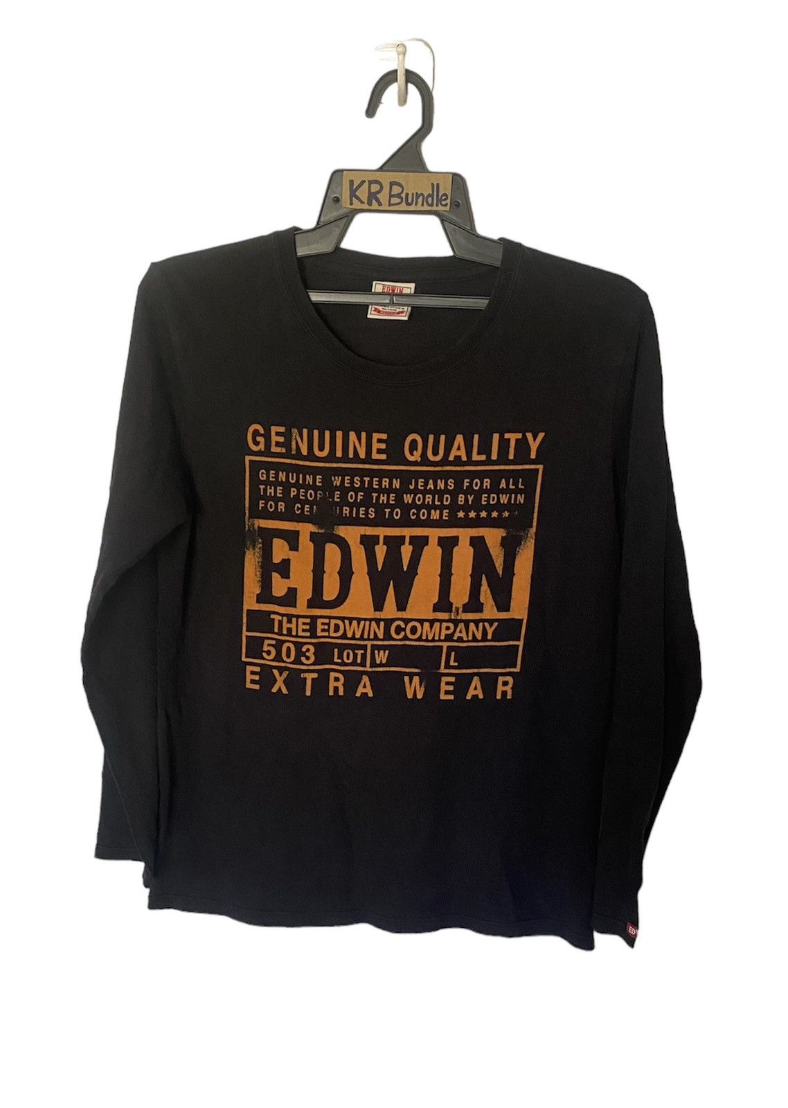 Edwin Vintage Edwin Big Logo Long Sleeve Shirt Size US S / EU 44-46 / 1 - 1 Thumbnail