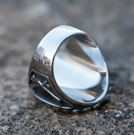 Jewelry × Vintage Gothic Biker Punk Calvarium Skull Ring Size ONE SIZE - 3 Thumbnail