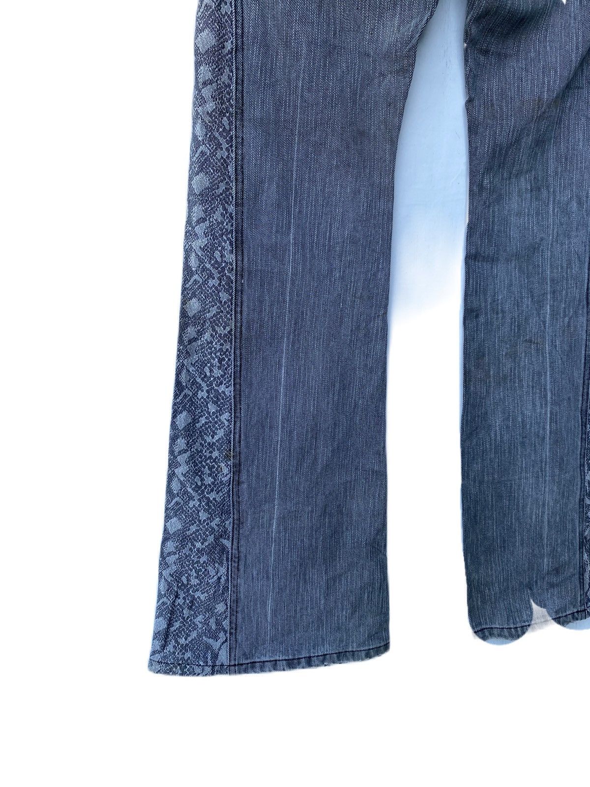 Hysteric Glamour SUPER FLARE MORGAN HOMME SNAKE SKIN DESIGN RARE Size US 33 - 4 Thumbnail