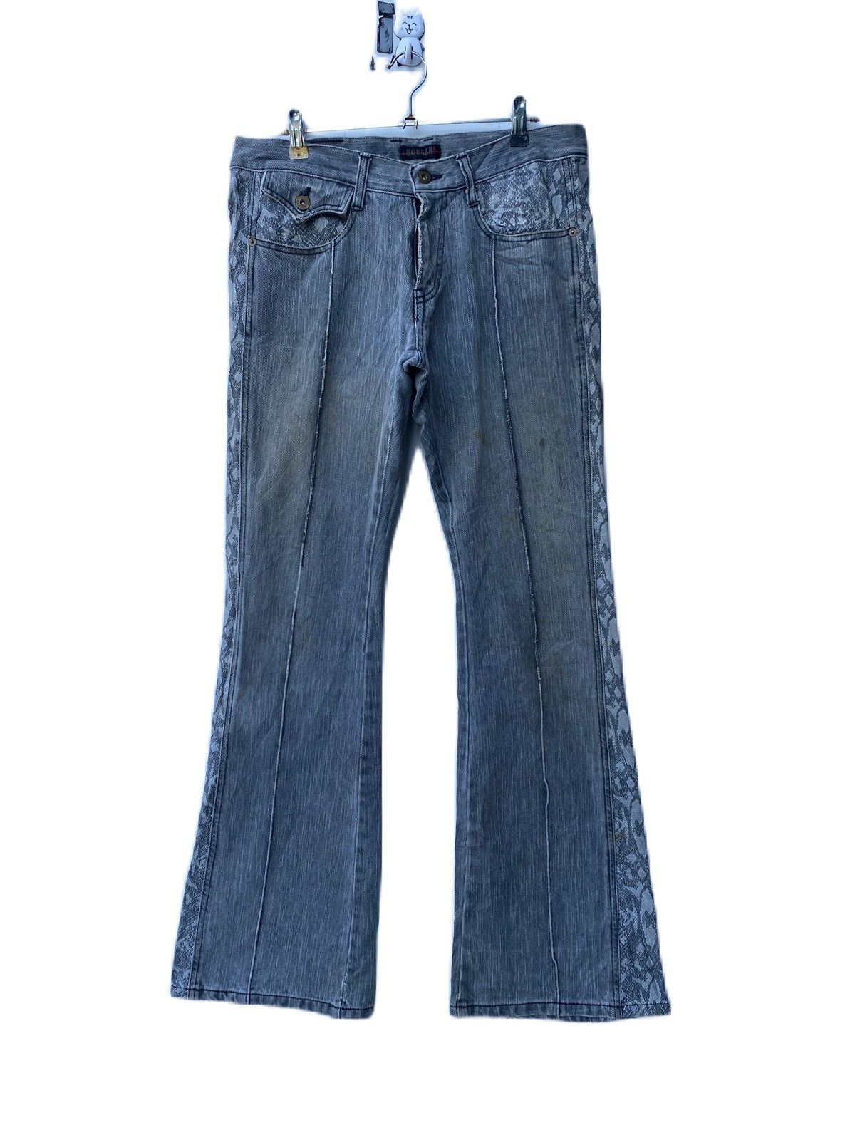 Hysteric Glamour SUPER FLARE MORGAN HOMME SNAKE SKIN DESIGN RARE Size US 33 - 1 Thumbnail