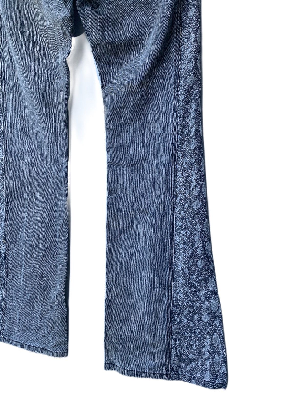 Hysteric Glamour SUPER FLARE MORGAN HOMME SNAKE SKIN DESIGN RARE Size US 33 - 3 Thumbnail