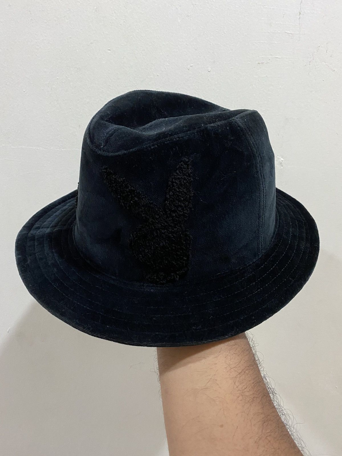 Playboy VTG Playboy All Black Bunny Spell Out Bucket Hat Size ONE SIZE - 2 Thumbnail