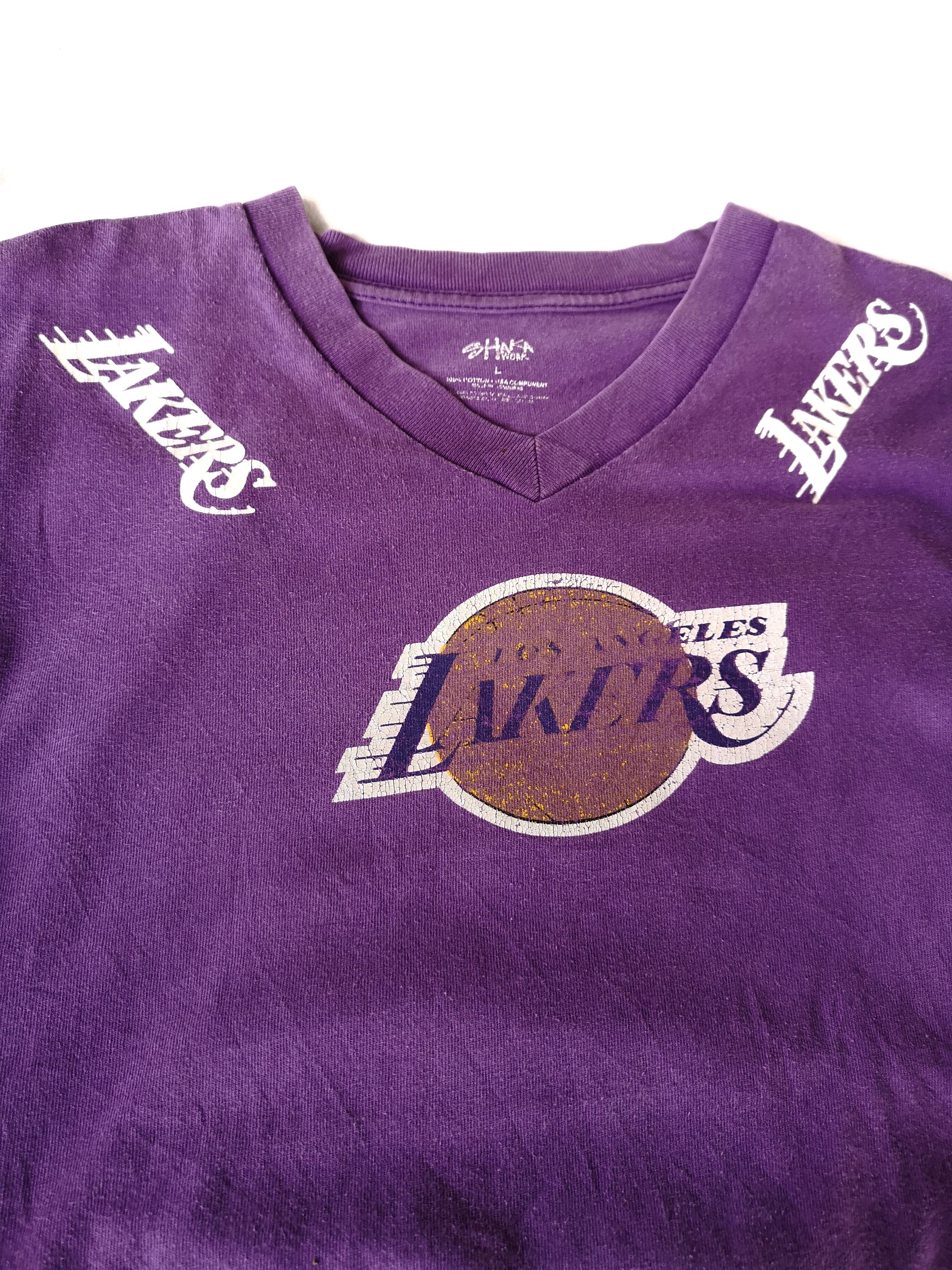 NBA NBA Lakers Los Angeles V Neck Tee Size US L / EU 52-54 / 3 - 3 Thumbnail