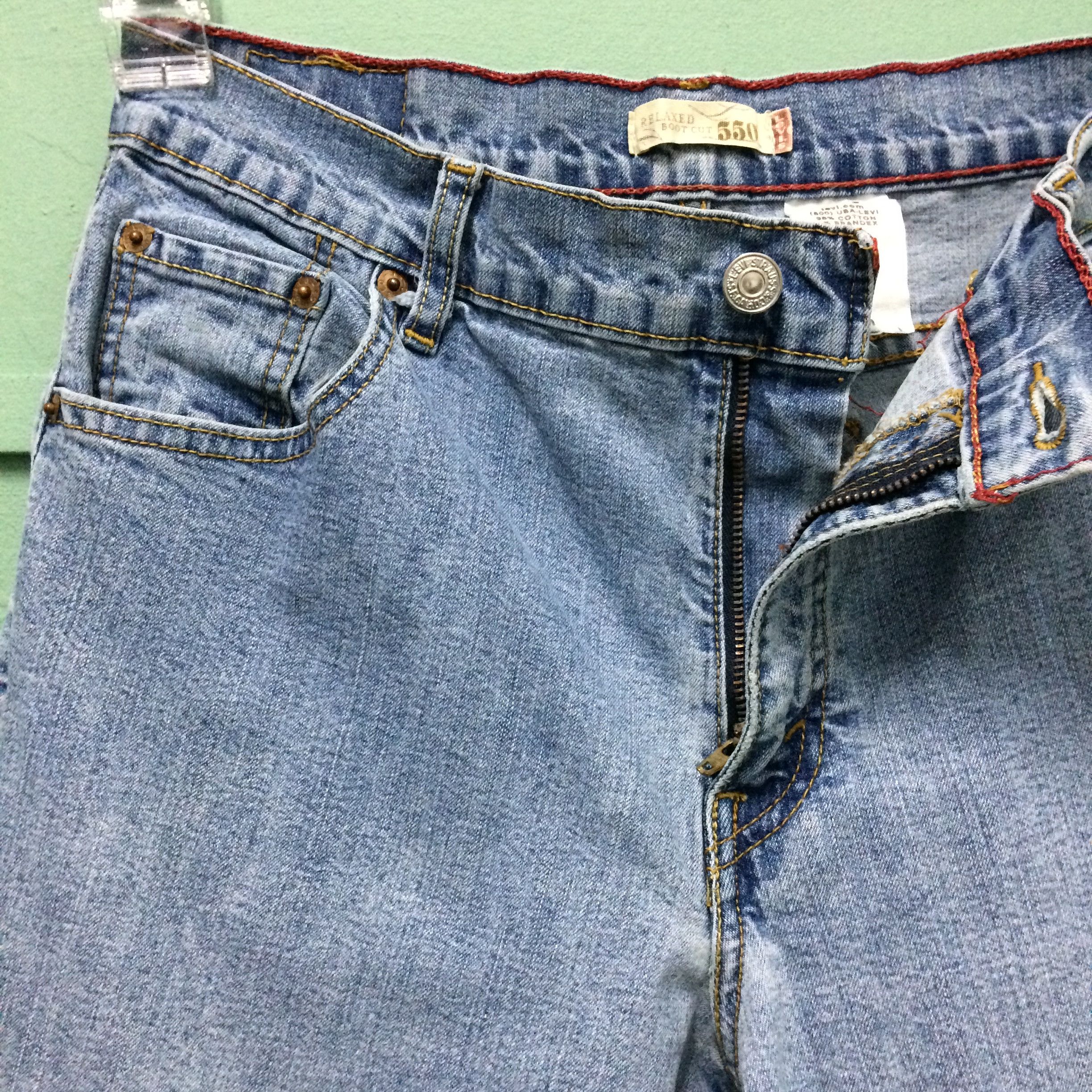 Levi's × Vintage Vintage Distressed Levis 550 Relaxed Bootcut Jeans #B-155 Size US 29 - 4 Thumbnail
