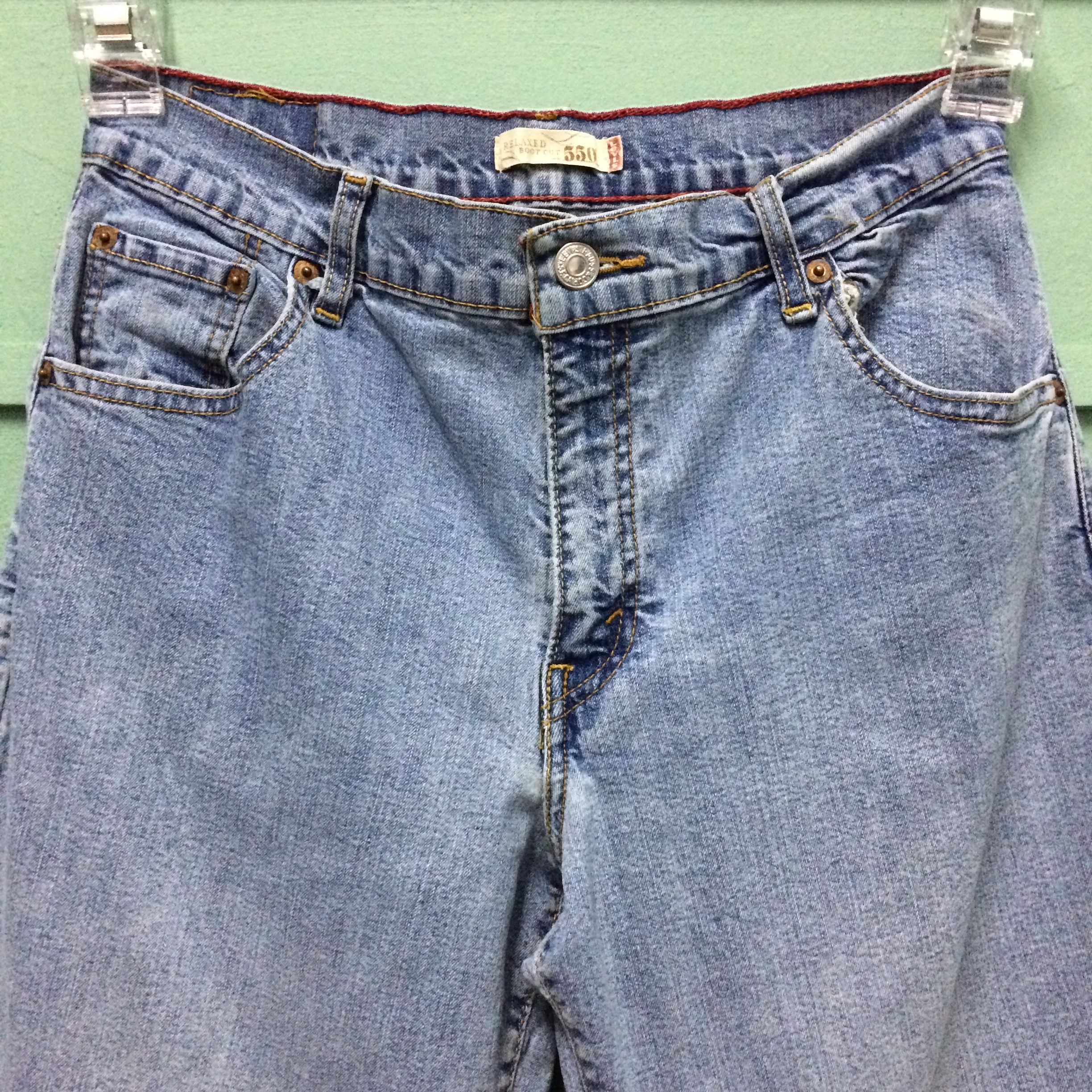 Levi's × Vintage Vintage Distressed Levis 550 Relaxed Bootcut Jeans #B-155 Size US 29 - 3 Thumbnail