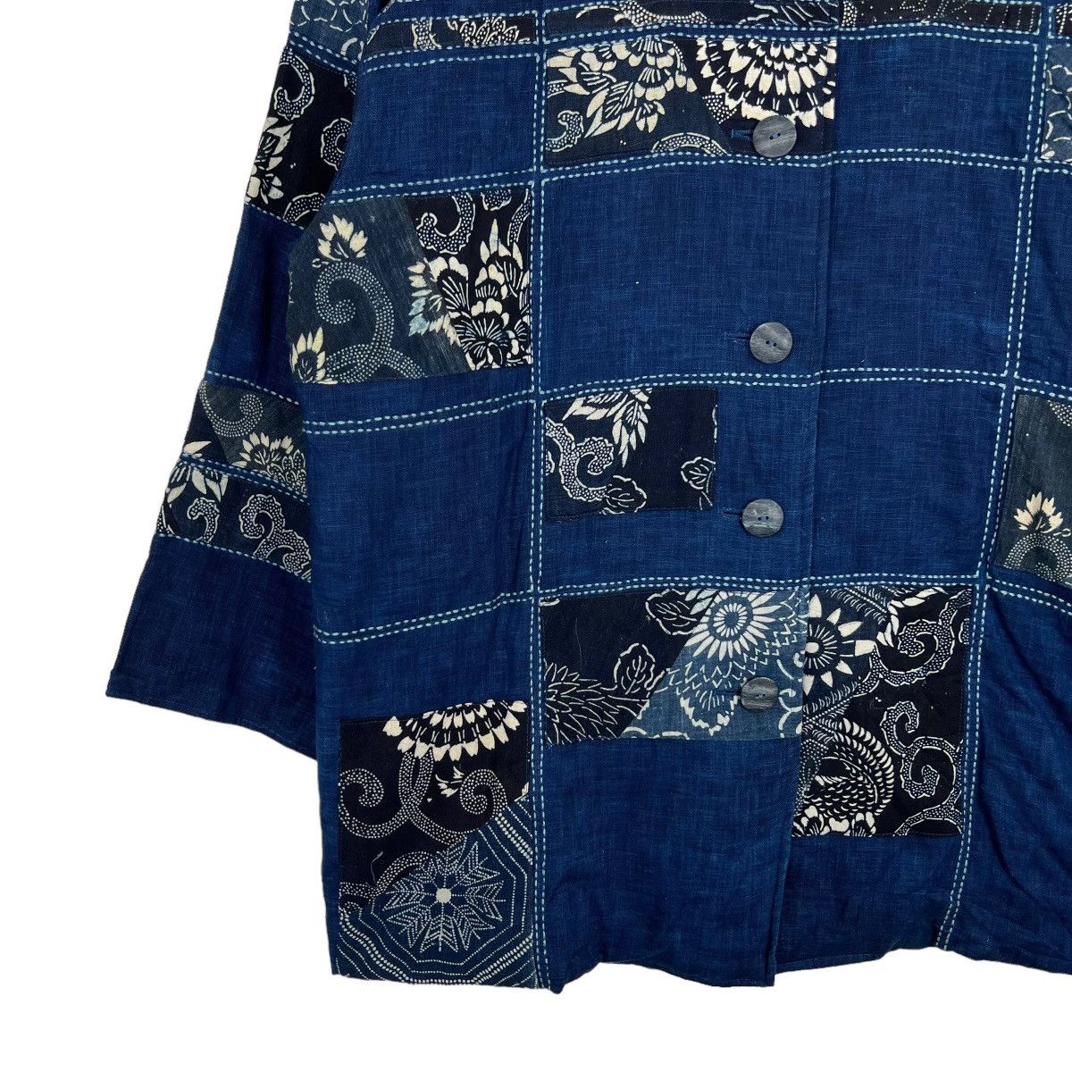 Japanese Brand × Real Japan Blues RARE 60s VINTAGE JAPANESE SILK KIMONO CARDIGAN JACKET Size US L / EU 52-54 / 3 - 2 Thumbnail