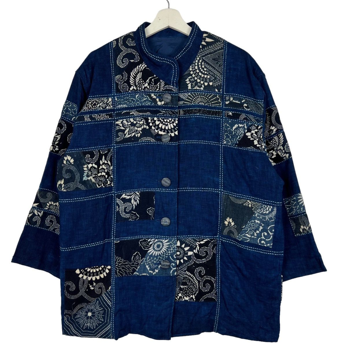 Japanese Brand × Real Japan Blues RARE 60s VINTAGE JAPANESE SILK KIMONO CARDIGAN JACKET Size US L / EU 52-54 / 3 - 1 Thumbnail
