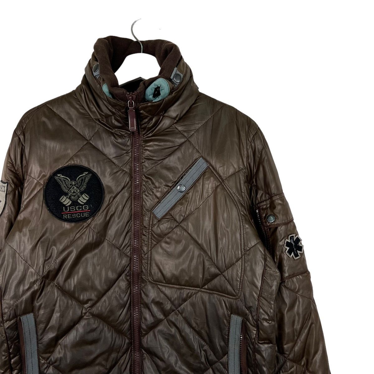 Japanese Brand 🔥 VINTAGE AVIREX USCG RESCUE QUILTED BOMBER JACKET Size US M / EU 48-50 / 2 - 3 Thumbnail
