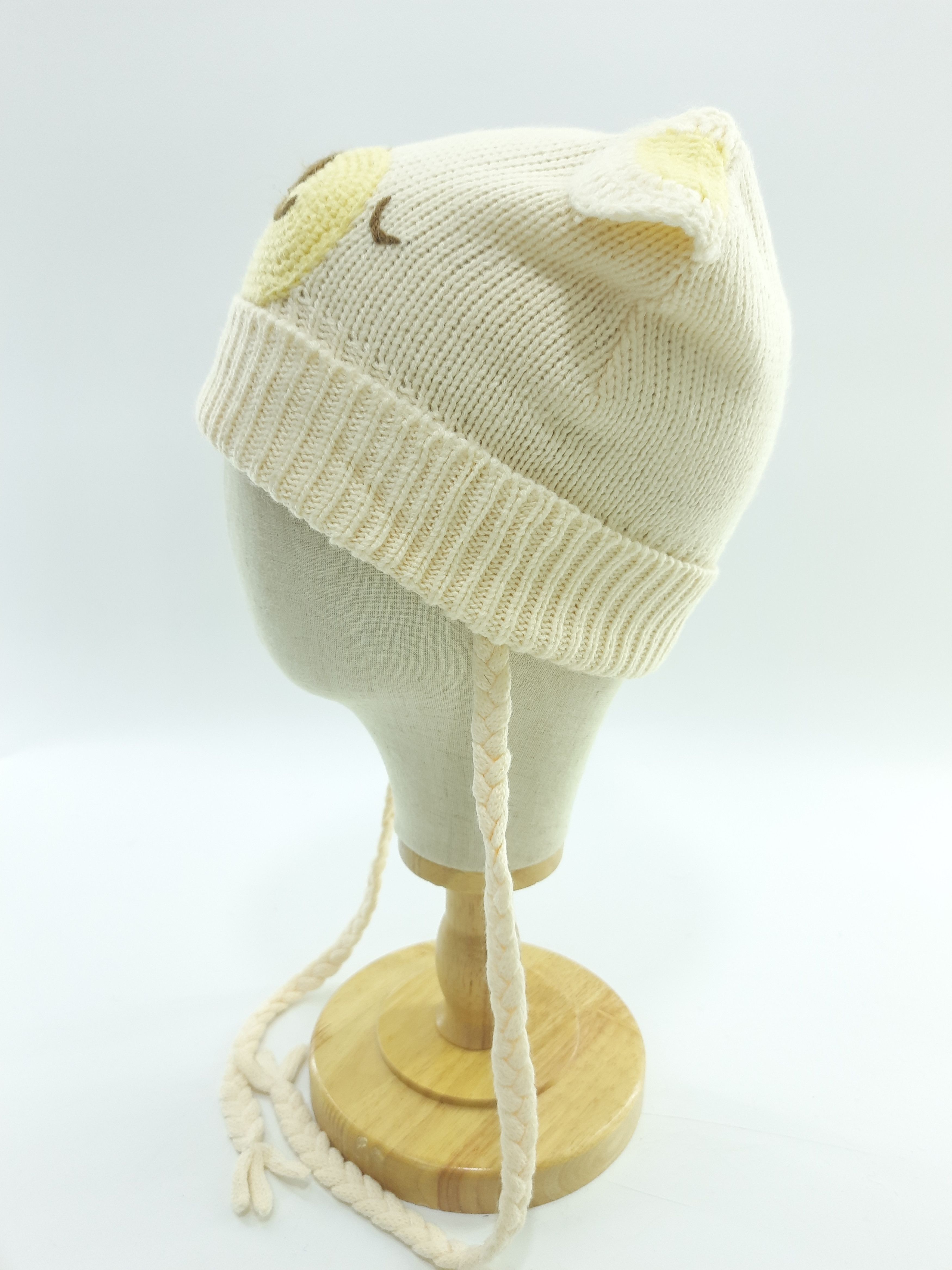 Japanese Brand × Vintage Bear Face Knitted Design Beanie/Snowcap/Cap/Hat = BN140 Size ONE SIZE - 3 Thumbnail