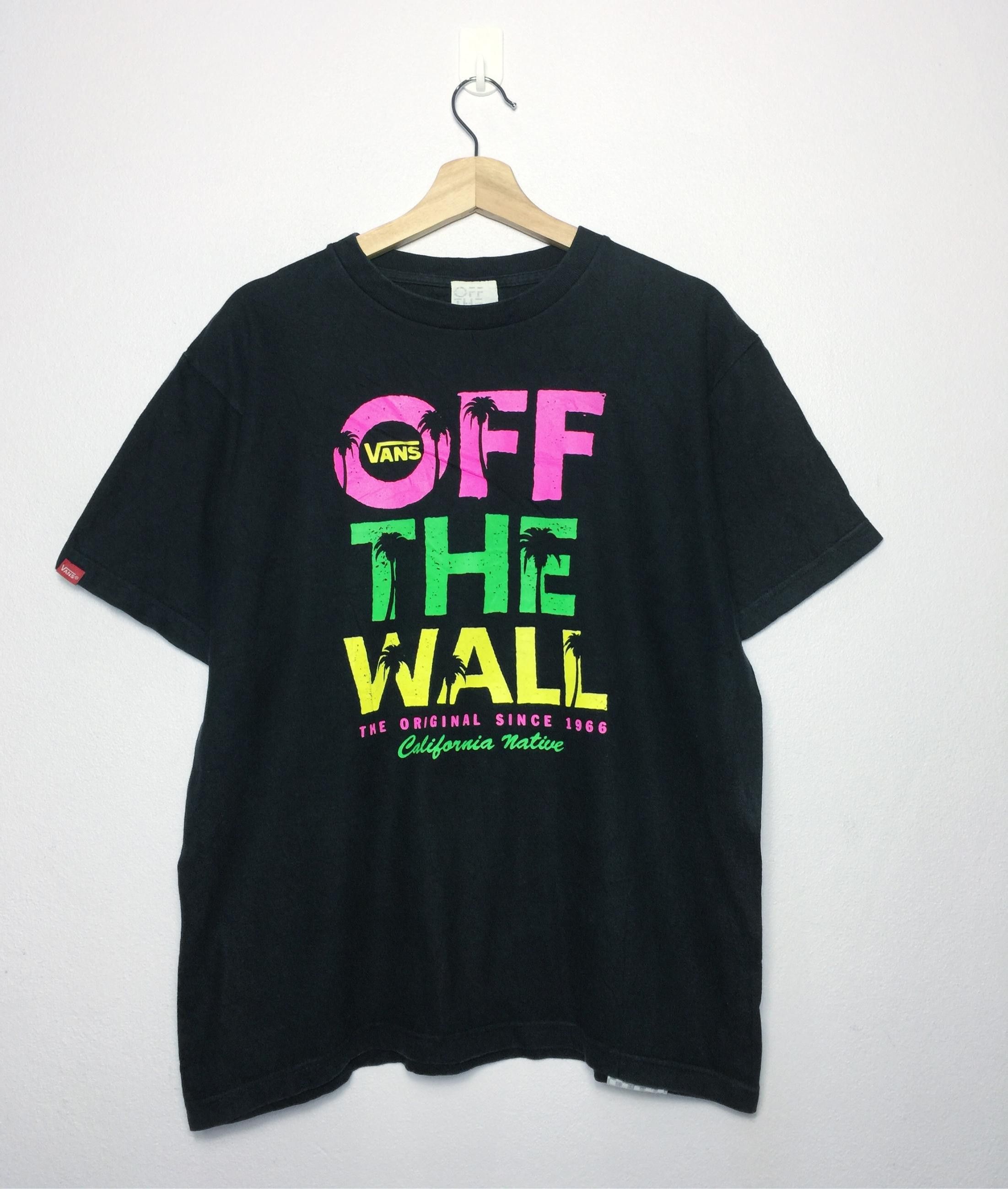 image of Vans Off The Wall Tees in Black, Men's (Size Large)