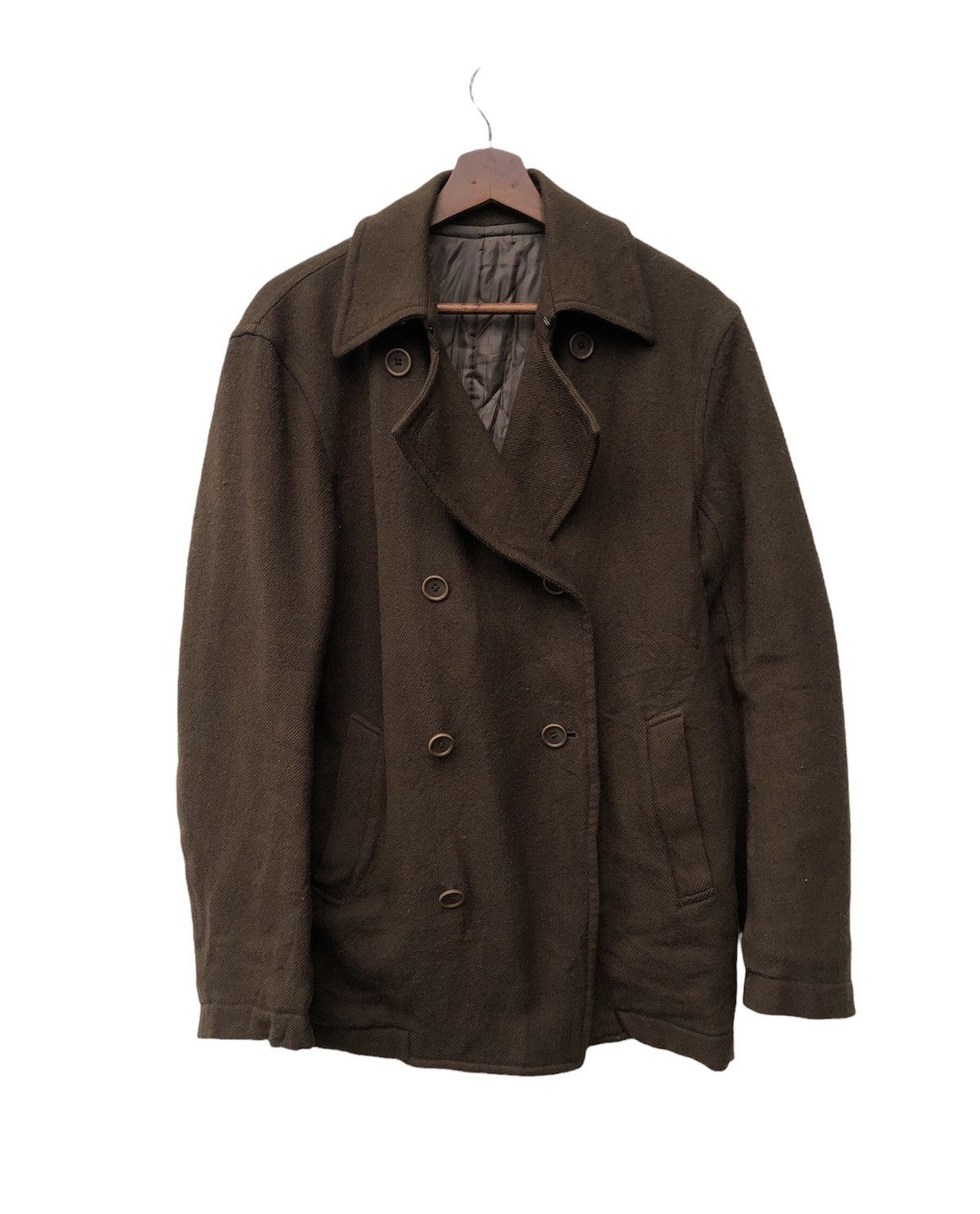 image of Ships x Ships Japan Ship Double Breast Unisex Jacket in Brown, Men's (Size Medium)