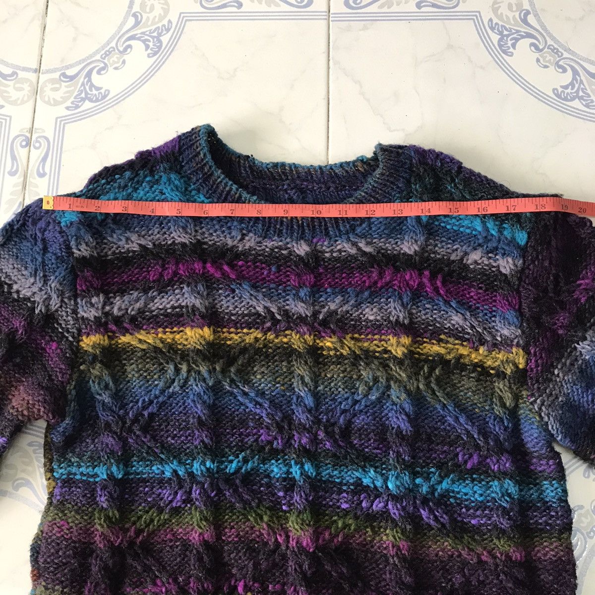 Art Comes First Nice Coloured Cable Knitwear Jumper Coogi Inspired Size US S / EU 44-46 / 1 - 12 Thumbnail