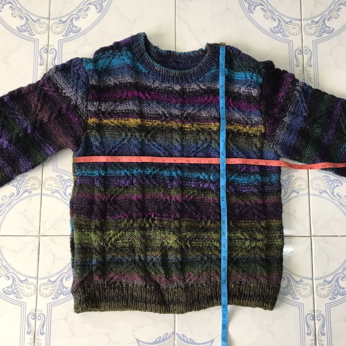 Art Comes First Nice Coloured Cable Knitwear Jumper Coogi Inspired Size US S / EU 44-46 / 1 - 11 Thumbnail