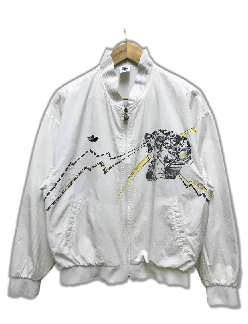Adidas Vintage Adidas Stefan Edberg Tennis Tournament Jacket Size US M / EU 48-50 / 2 - 2 Thumbnail