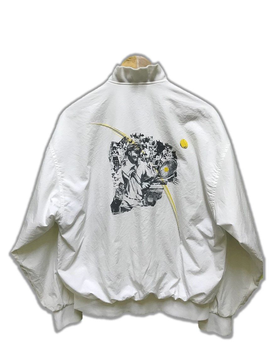 image of Vintage Adidas Stefan Edberg Tennis Tournament Jacket in White, Men's (Size Medium)