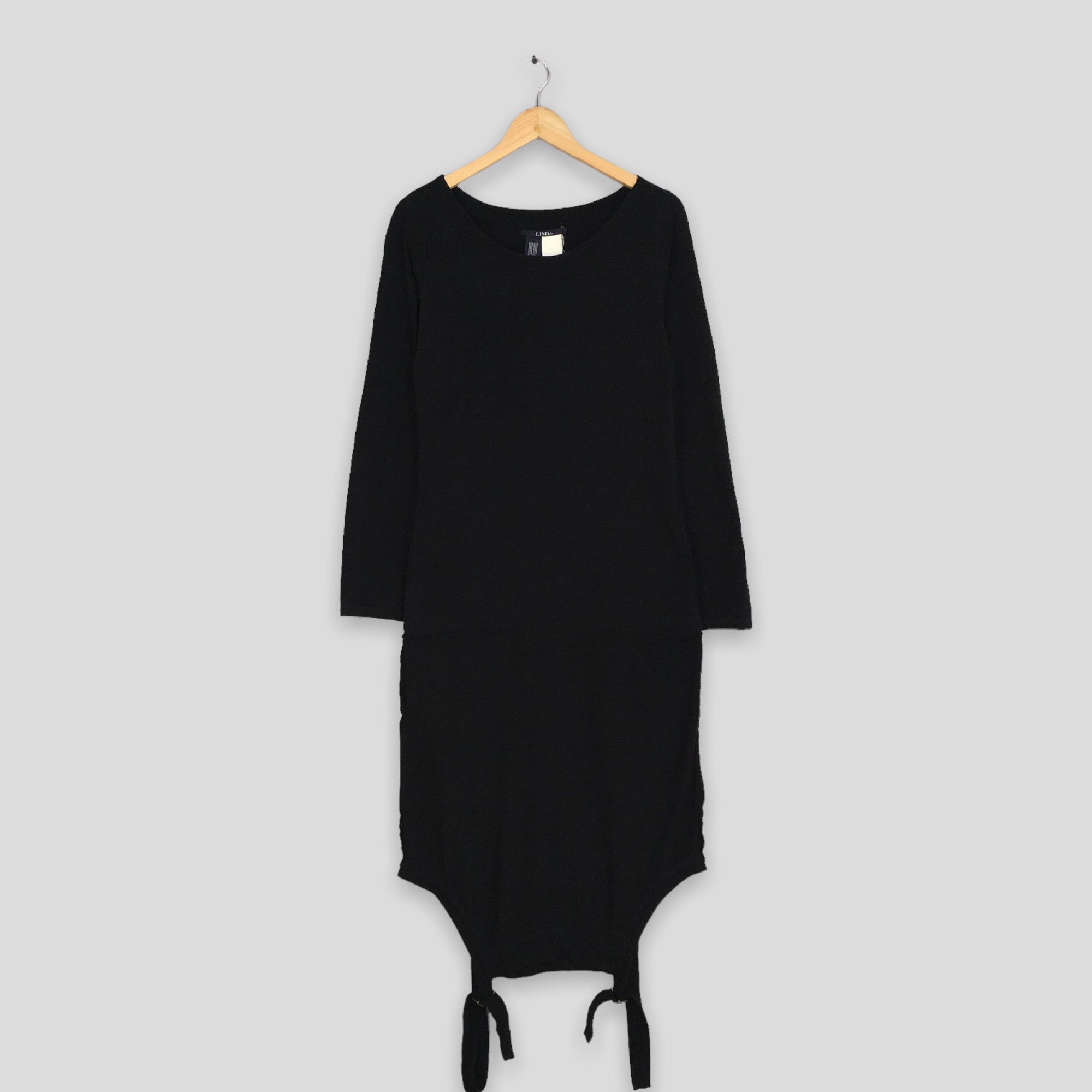 Y's Yohji Yamamoto Black Limi Feu Women Jumpsuit Dress Shirt