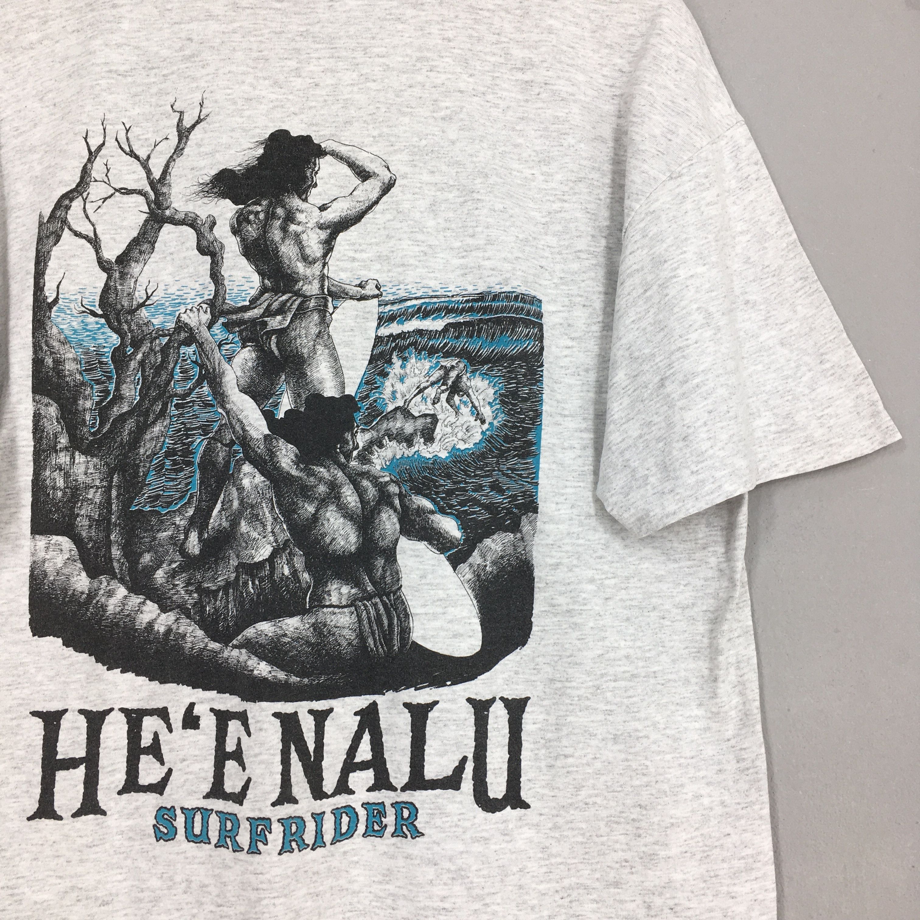 Hanes × Vintage Vintage 90's He'enalu Surfrider Surf T shirt Large Size US L / EU 52-54 / 3 - 2 Thumbnail