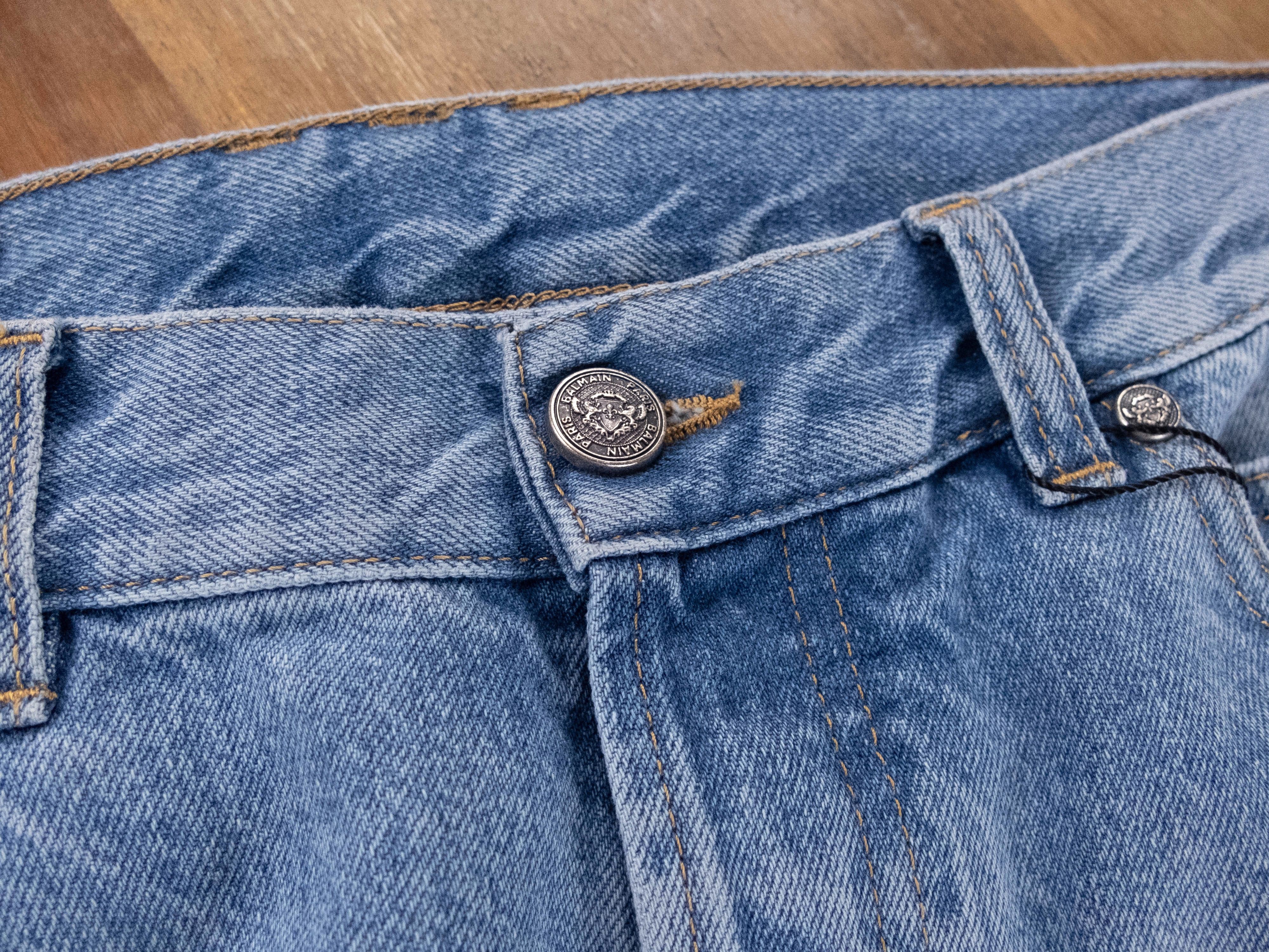 Balmain $775 BALMAIN Paris turn up cuffs blue jeans 32 US / 48 EU Size US 32 / EU 48 - 6 Thumbnail