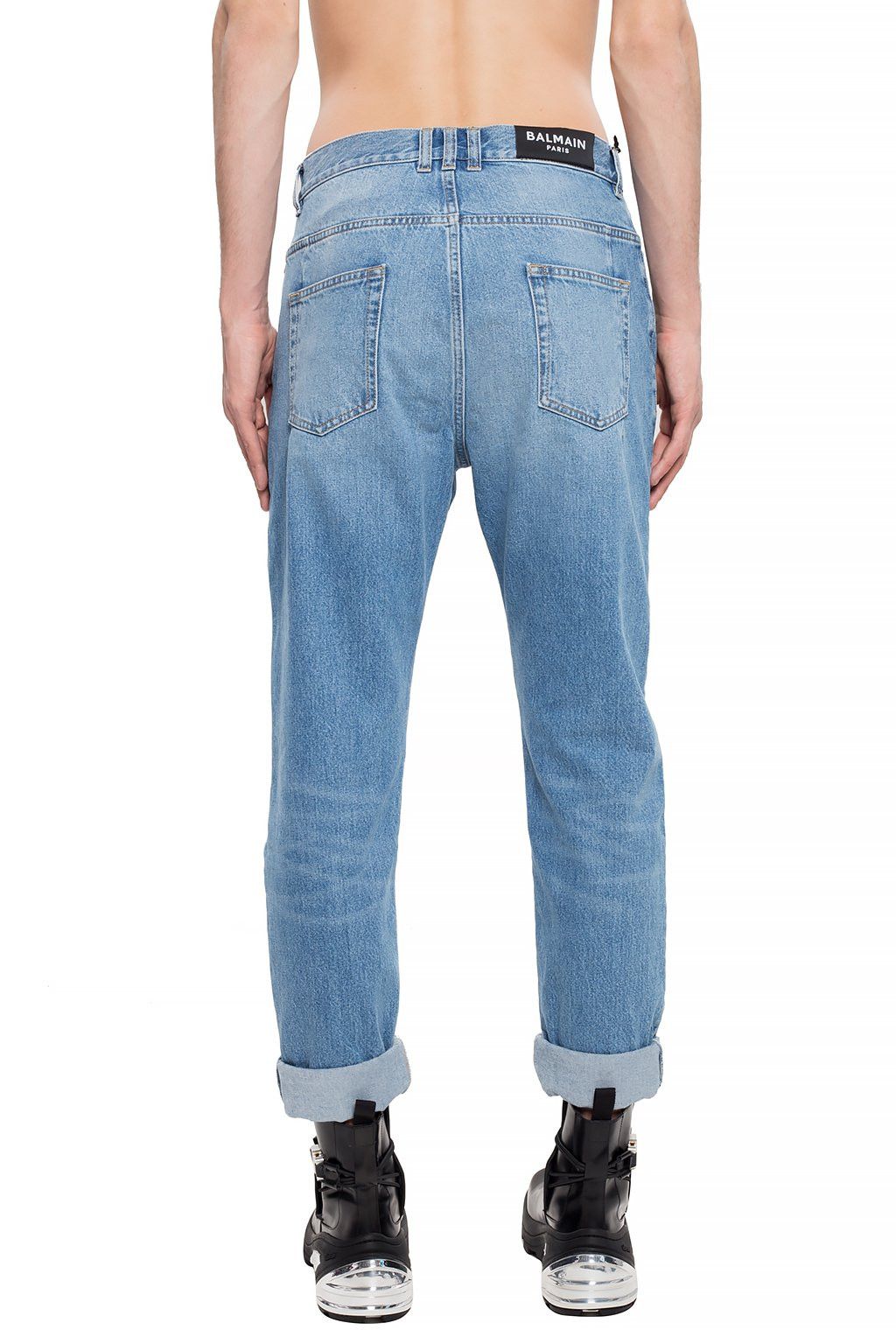 Balmain $775 BALMAIN Paris turn up cuffs blue jeans 32 US / 48 EU Size US 32 / EU 48 - 2 Thumbnail