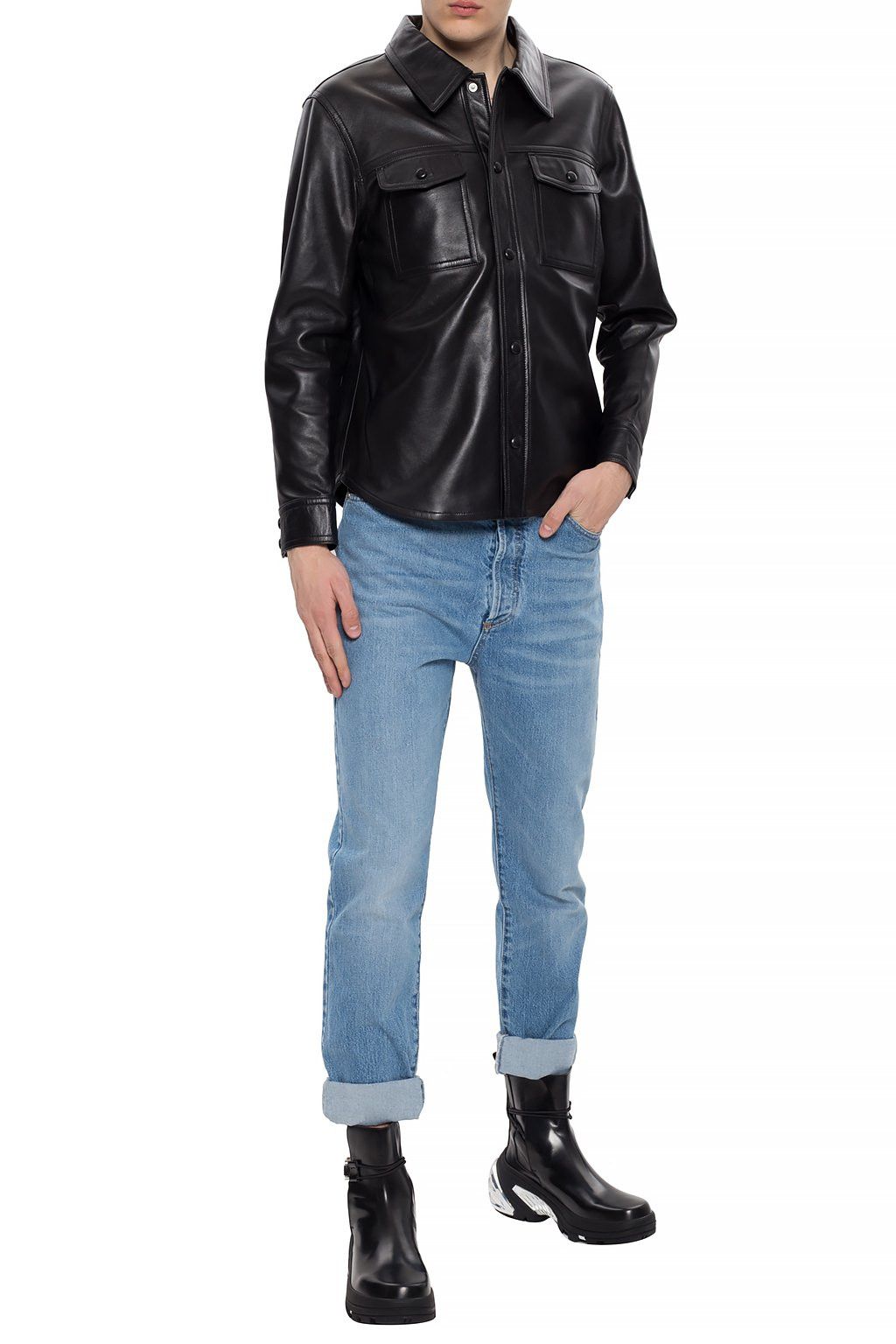 Balmain $775 BALMAIN Paris turn up cuffs blue jeans 32 US / 48 EU Size US 32 / EU 48 - 3 Thumbnail