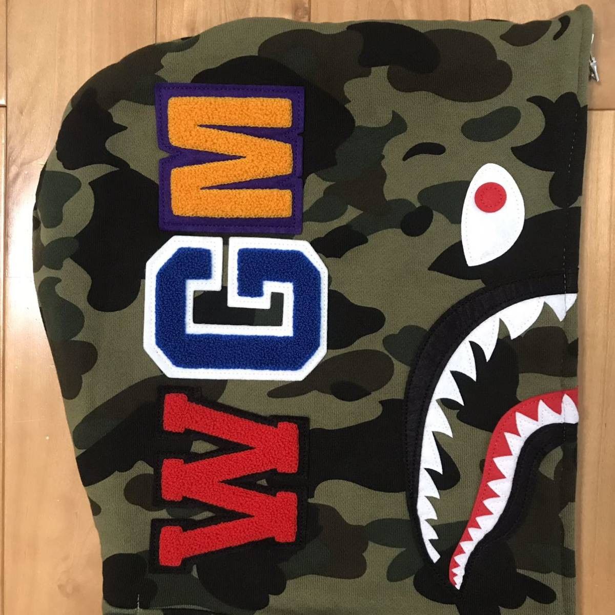 Bape BAPE 1st camo green shark full zip hoodie a bathing ape Size US M / EU 48-50 / 2 - 4 Thumbnail