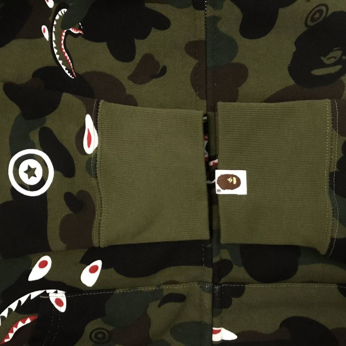 Bape BAPE 1st camo green shark full zip hoodie a bathing ape Size US M / EU 48-50 / 2 - 6 Thumbnail