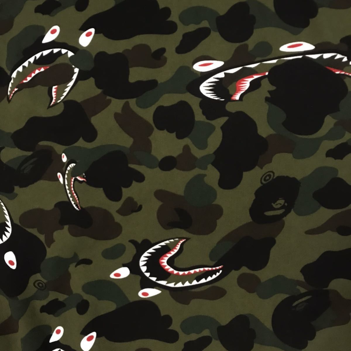Bape BAPE 1st camo green shark full zip hoodie a bathing ape Size US M / EU 48-50 / 2 - 7 Thumbnail
