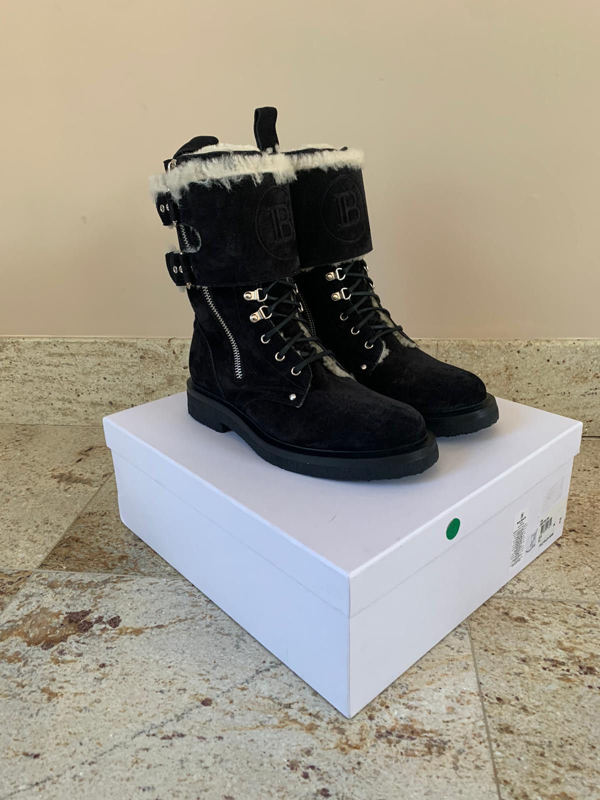 Balmain Shearling Buckle Boots in Black Size US 10 / EU 43 - 2 Thumbnail
