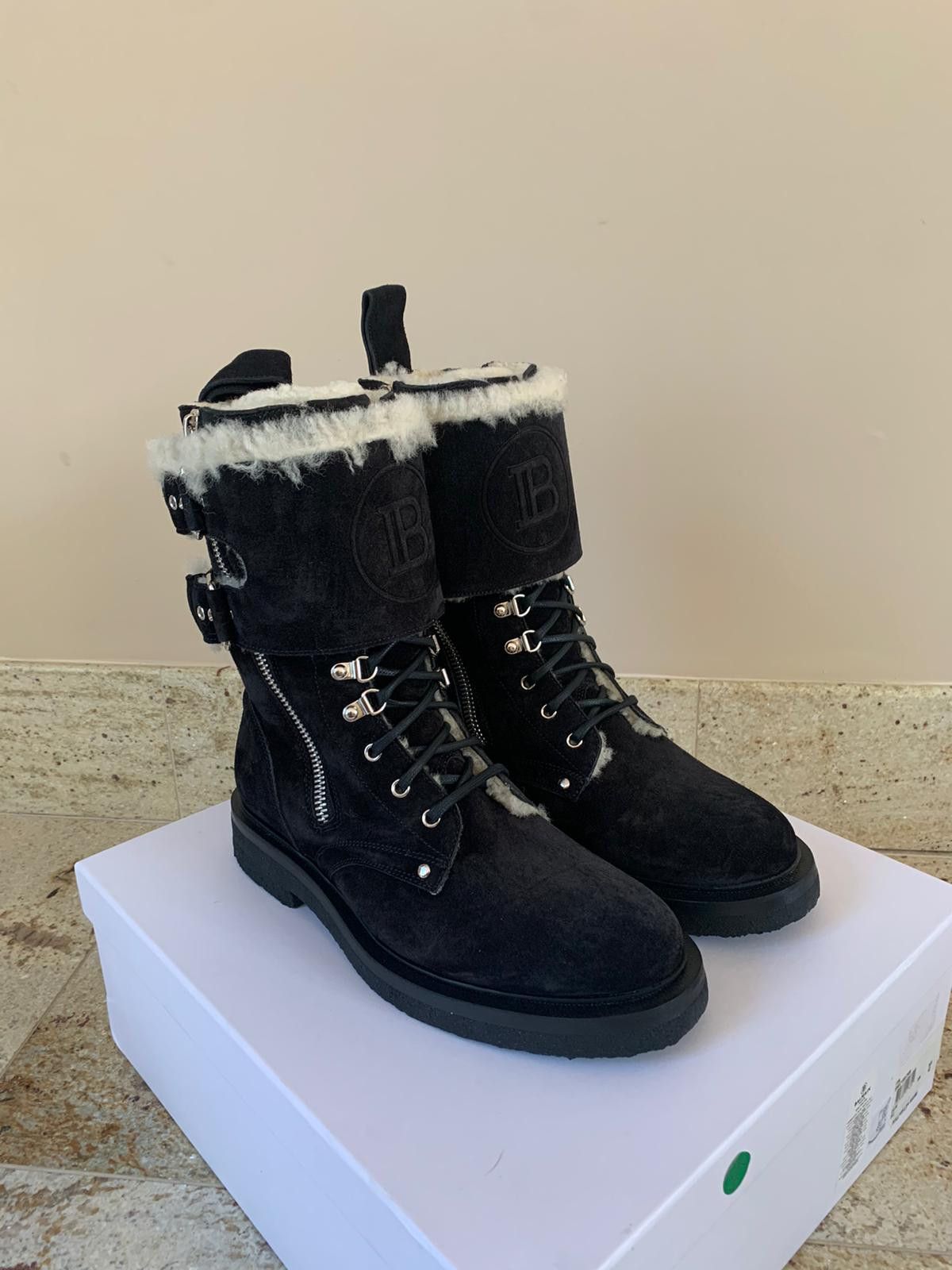 Balmain Shearling Buckle Boots in Black Size US 10 / EU 43 - 5 Thumbnail