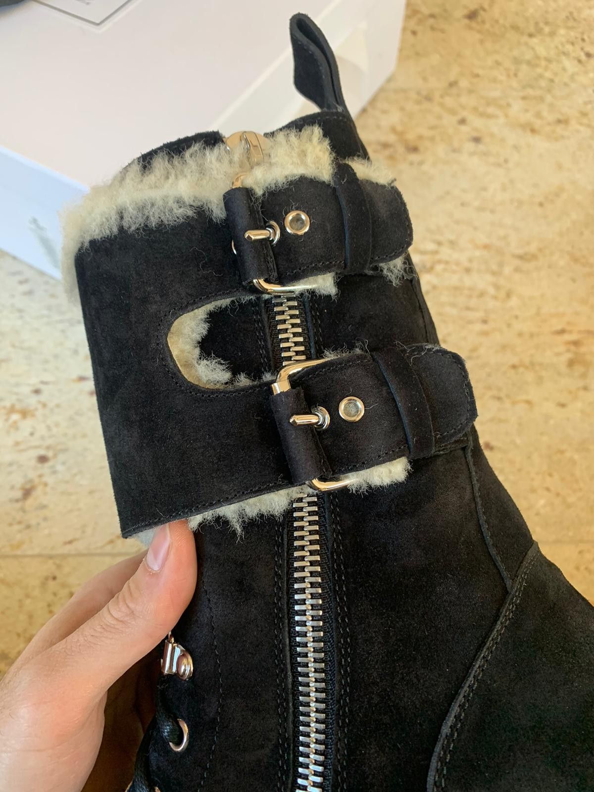 Balmain Shearling Buckle Boots in Black Size US 10 / EU 43 - 11 Thumbnail