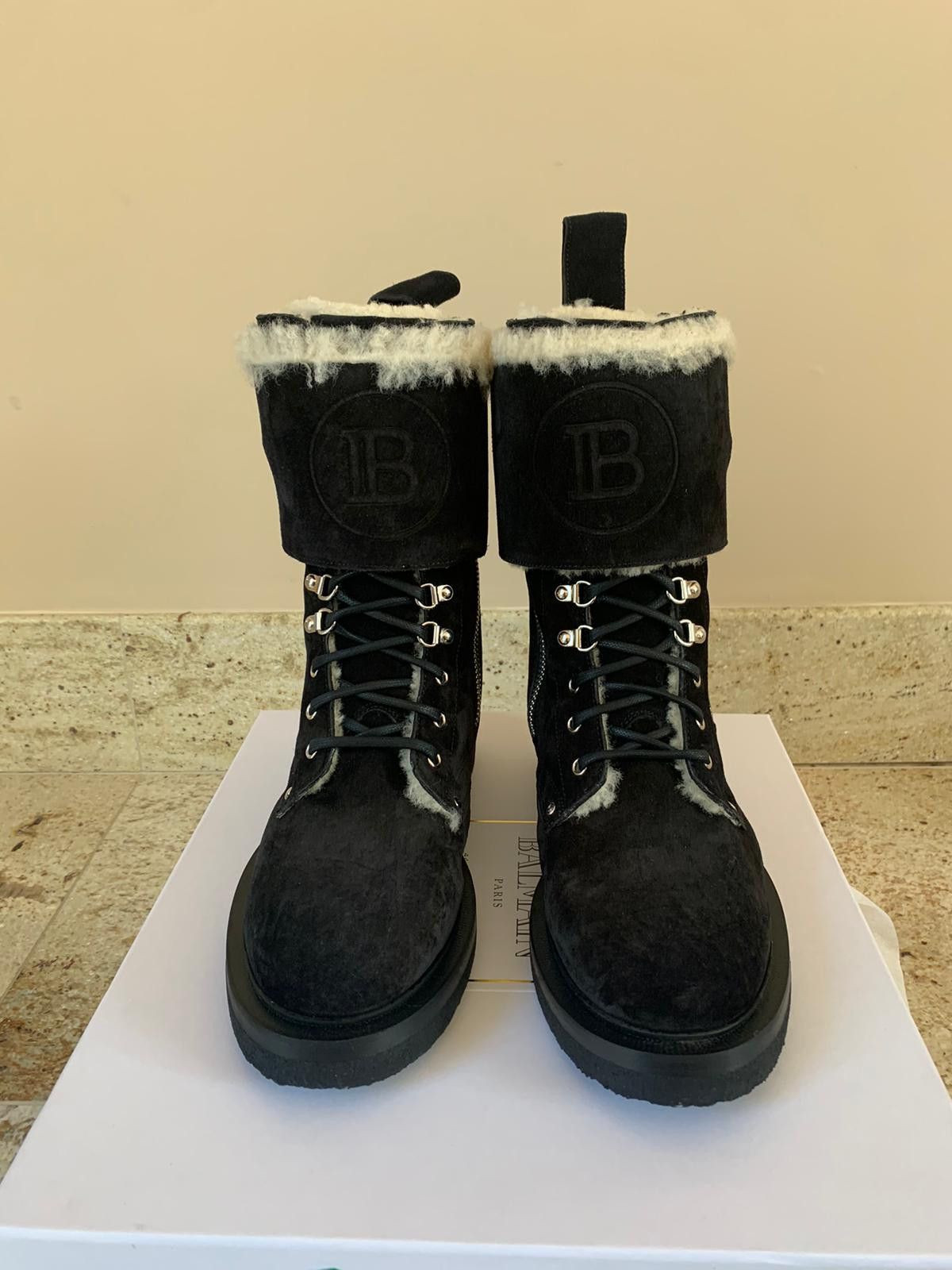 Balmain Shearling Buckle Boots in Black Size US 10 / EU 43 - 4 Thumbnail