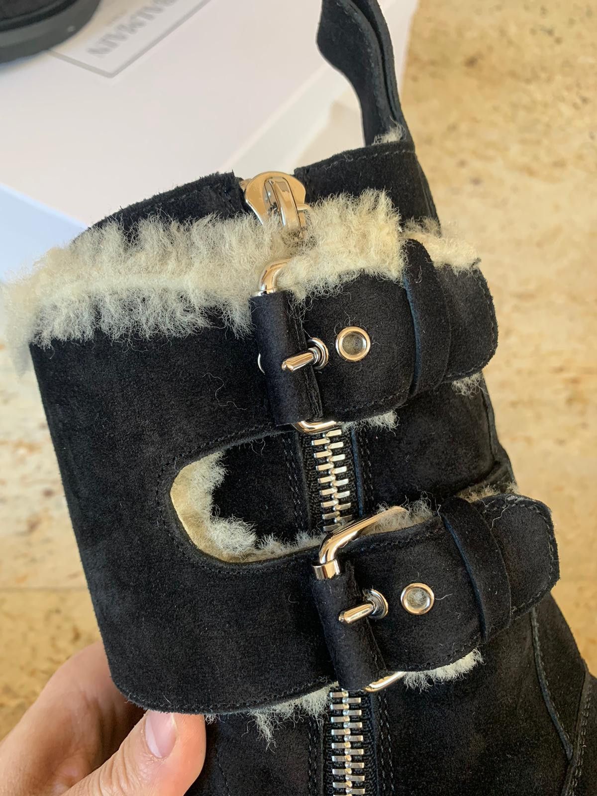 Balmain Shearling Buckle Boots in Black Size US 10 / EU 43 - 10 Thumbnail