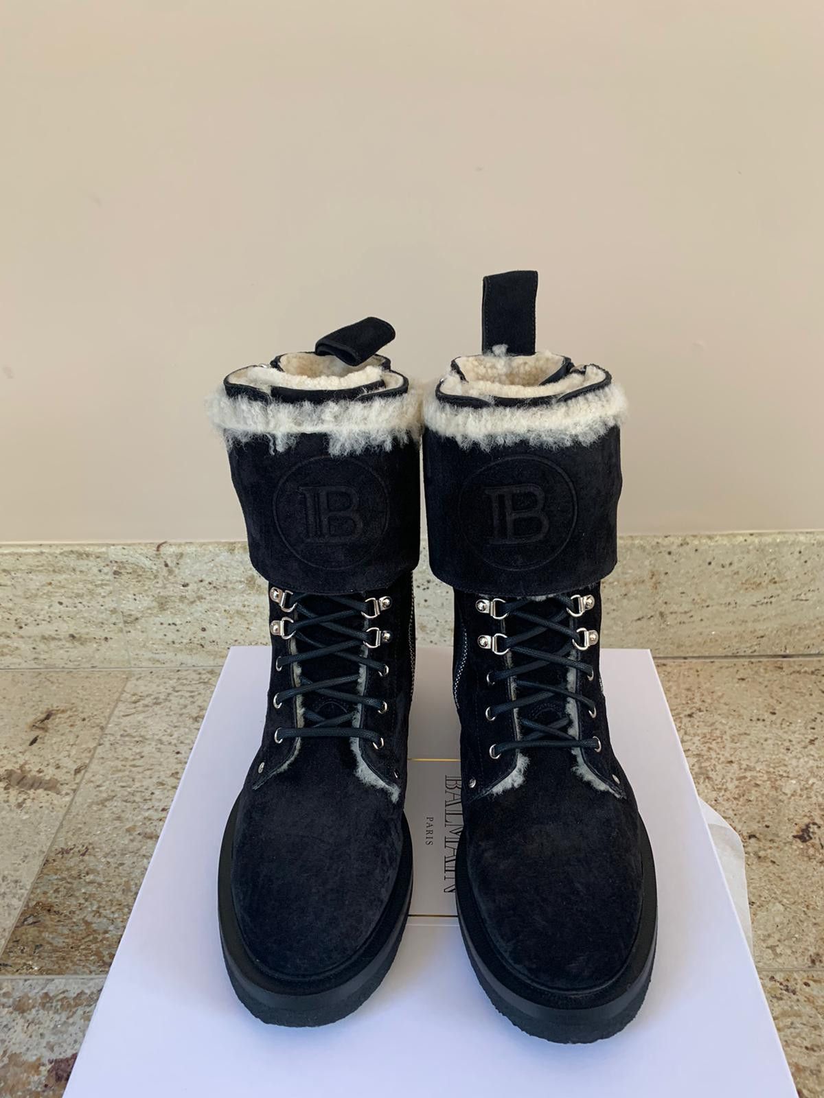Balmain Shearling Buckle Boots in Black Size US 10 / EU 43 - 7 Thumbnail