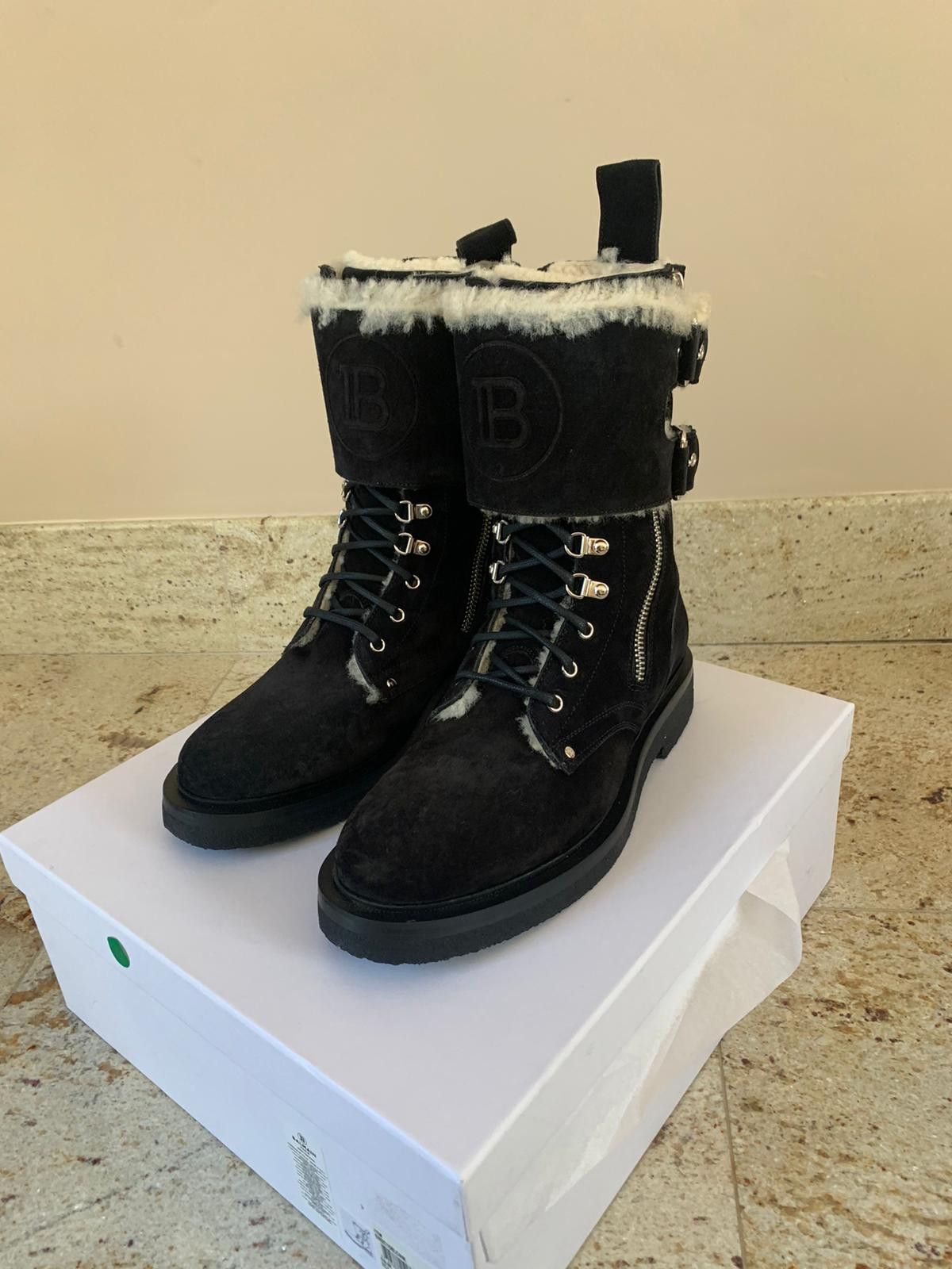 Balmain Shearling Buckle Boots in Black Size US 10 / EU 43 - 8 Thumbnail