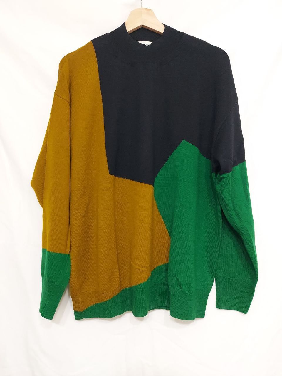 Dries Van Noten Loose Colorblock Wool Knit Sweater Size US M / EU 48-50 / 2 - 1 Thumbnail