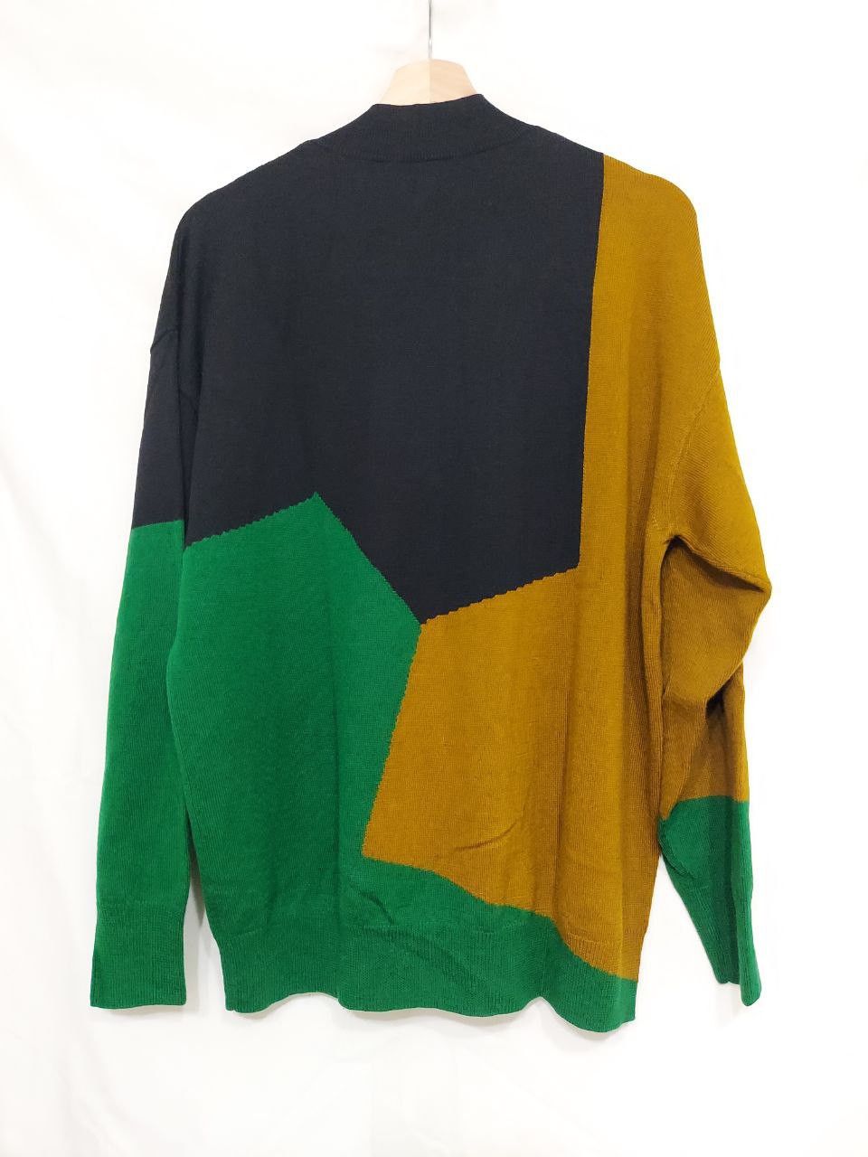 Dries Van Noten Loose Colorblock Wool Knit Sweater Size US M / EU 48-50 / 2 - 2 Thumbnail