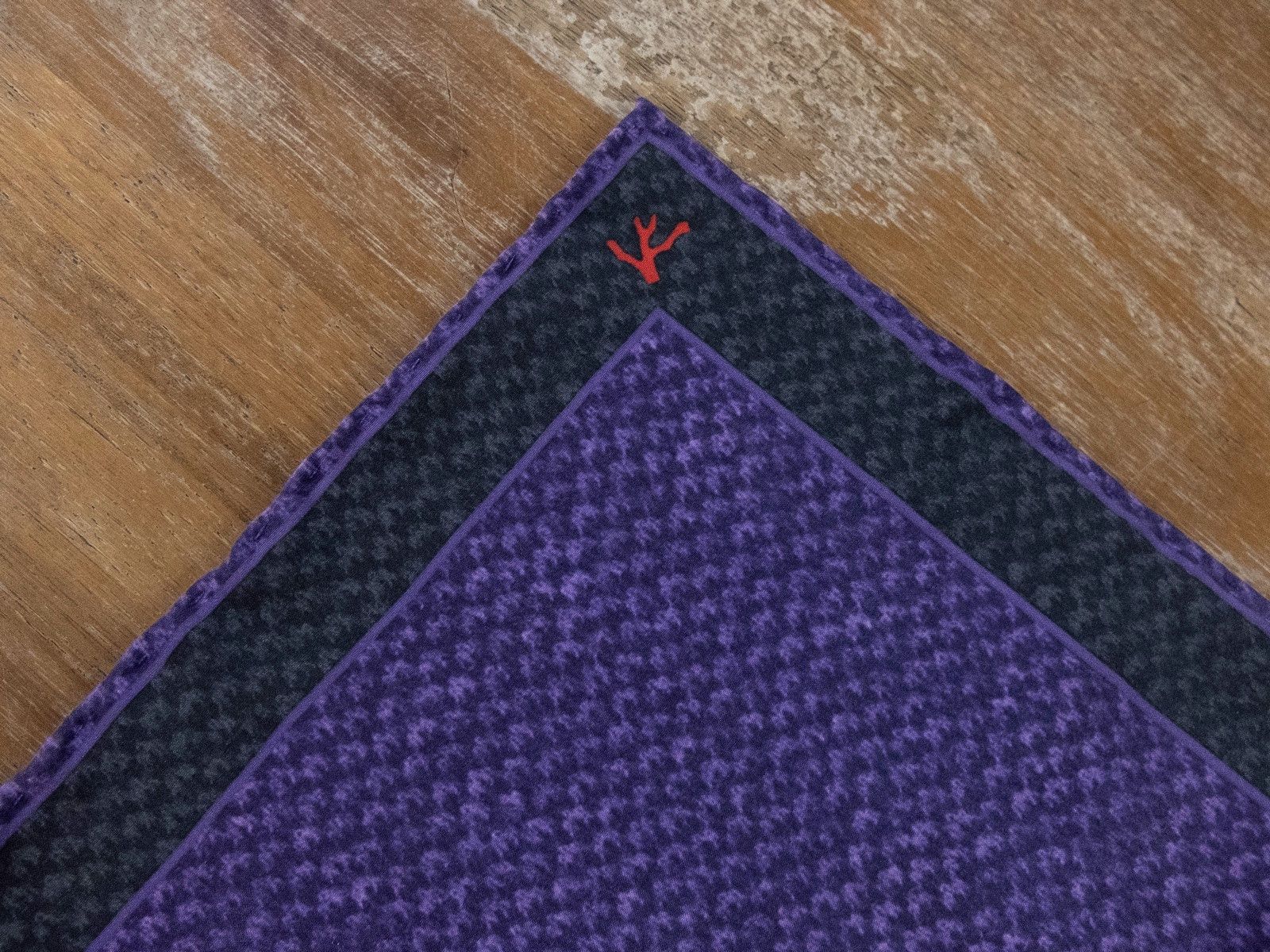Isaia ISAIA Napoli purple silk pocket square authentic NWT Size ONE SIZE - 2 Thumbnail