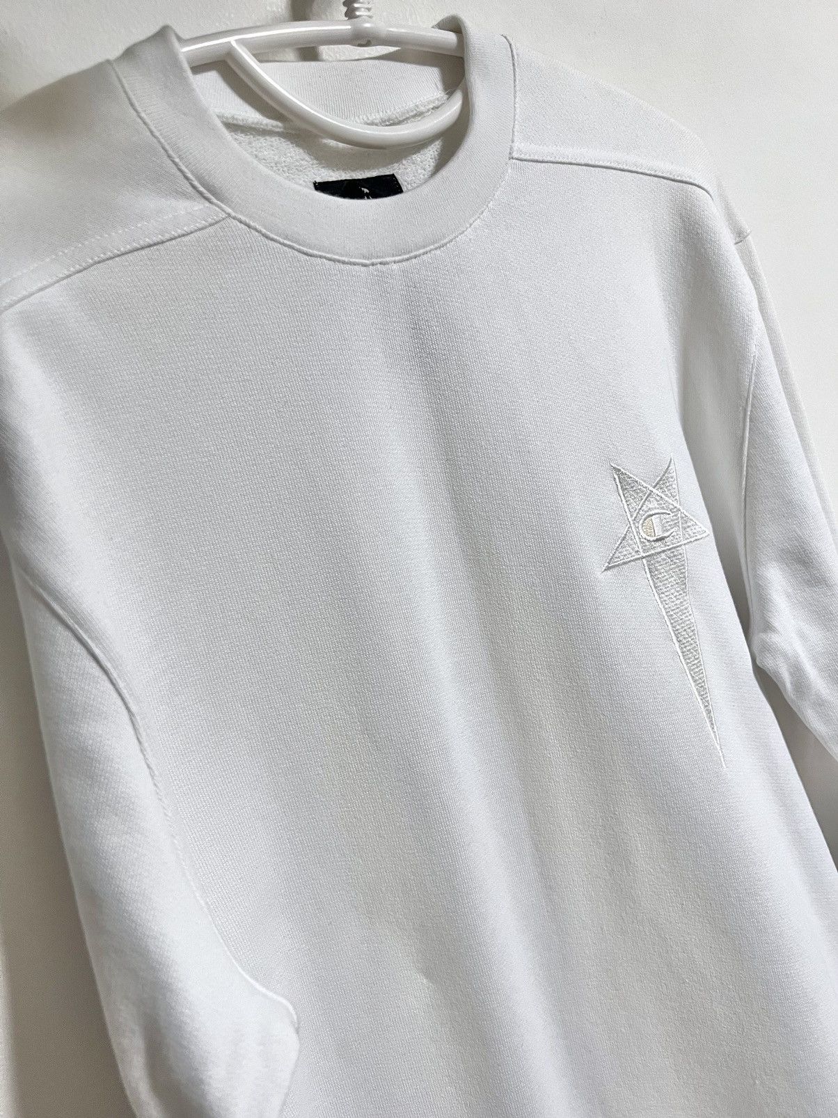 Champion × Rick Owens Logo Embroidered Cotton Long Sleeve Bib Size US L / EU 52-54 / 3 - 1 Thumbnail
