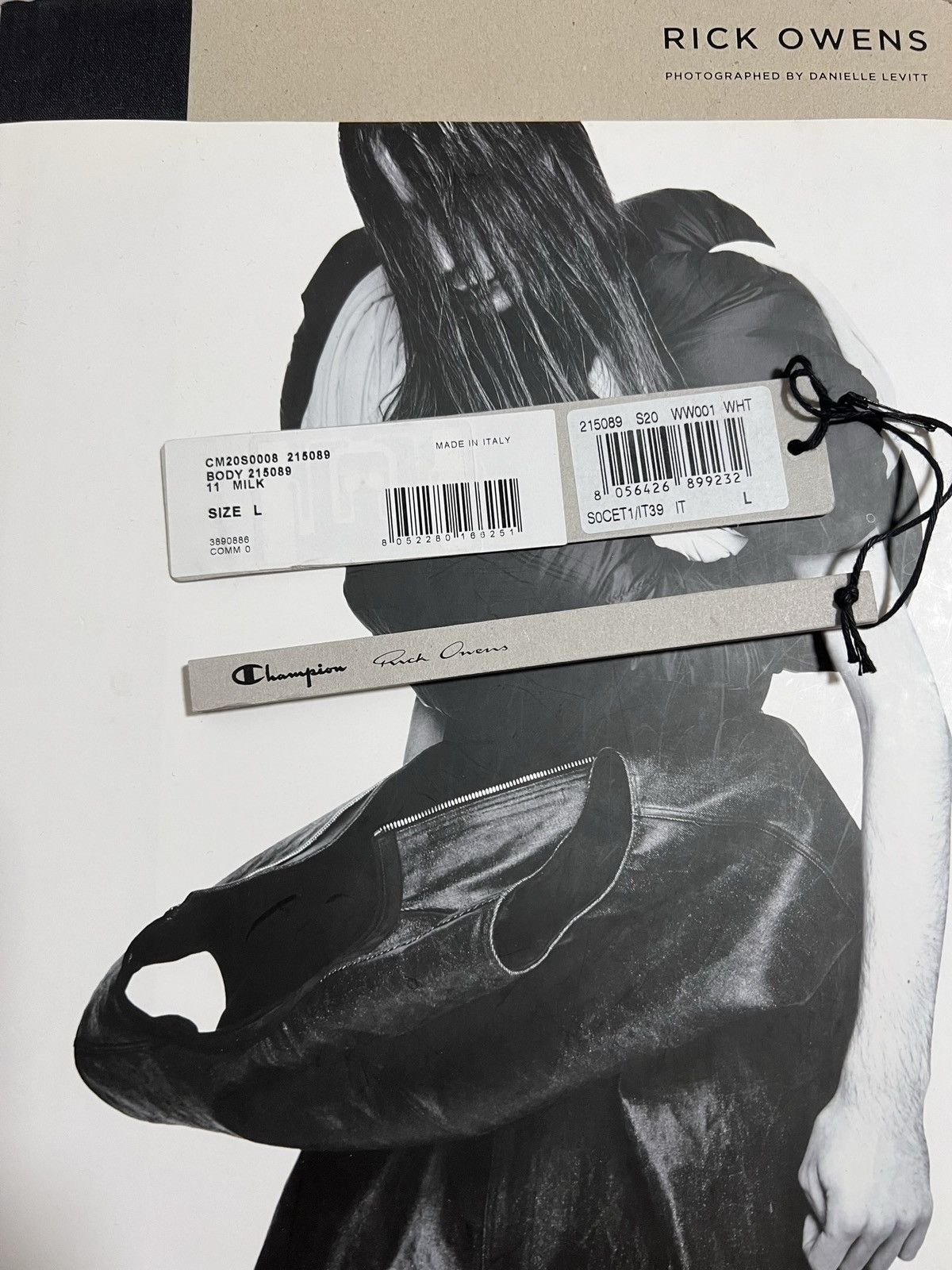 Champion × Rick Owens Logo Embroidered Cotton Long Sleeve Bib Size US L / EU 52-54 / 3 - 9 Thumbnail