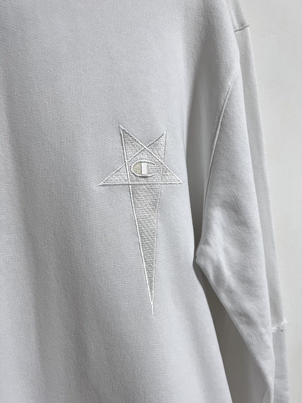 Champion × Rick Owens Logo Embroidered Cotton Long Sleeve Bib Size US L / EU 52-54 / 3 - 2 Thumbnail