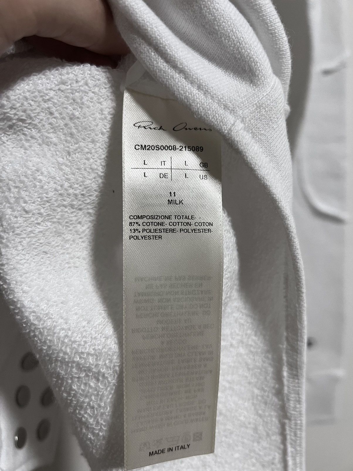 Champion × Rick Owens Logo Embroidered Cotton Long Sleeve Bib Size US L / EU 52-54 / 3 - 8 Thumbnail