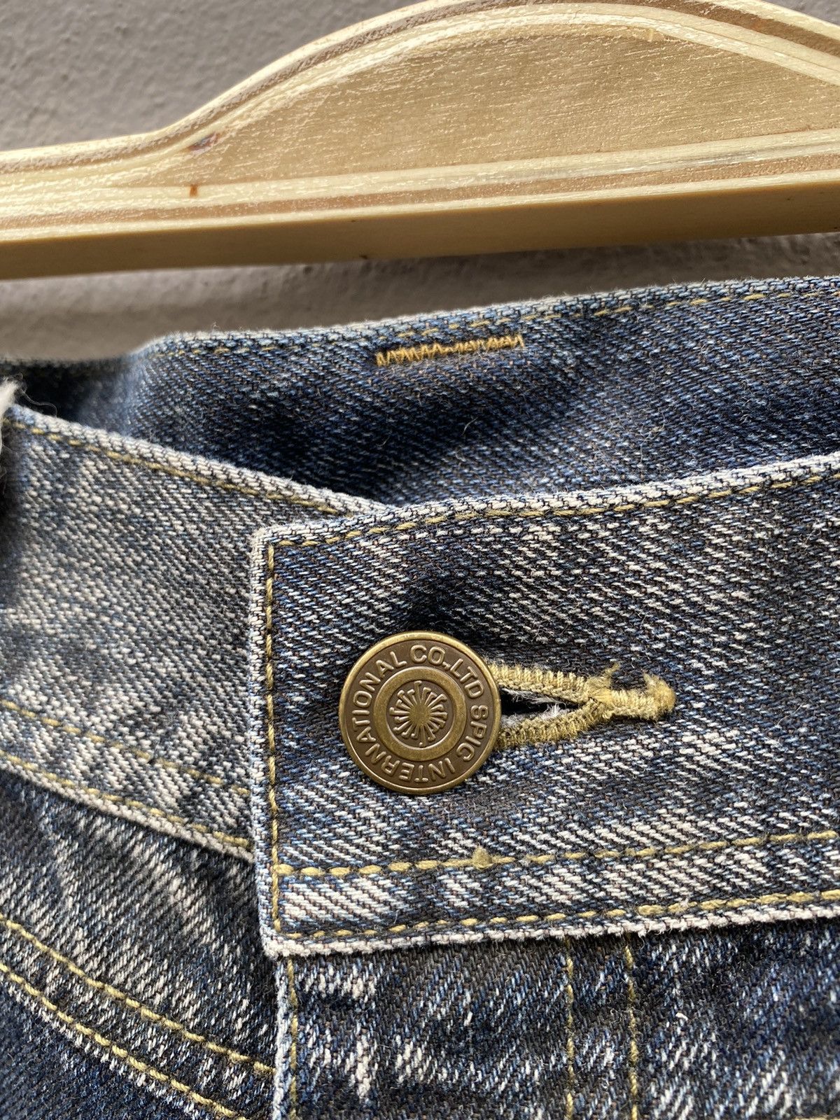 Tornado Mart 💥RARE💥Tornado Mart Japan Waxed Double Waist Denim Size US 34 / EU 50 - 8 Thumbnail